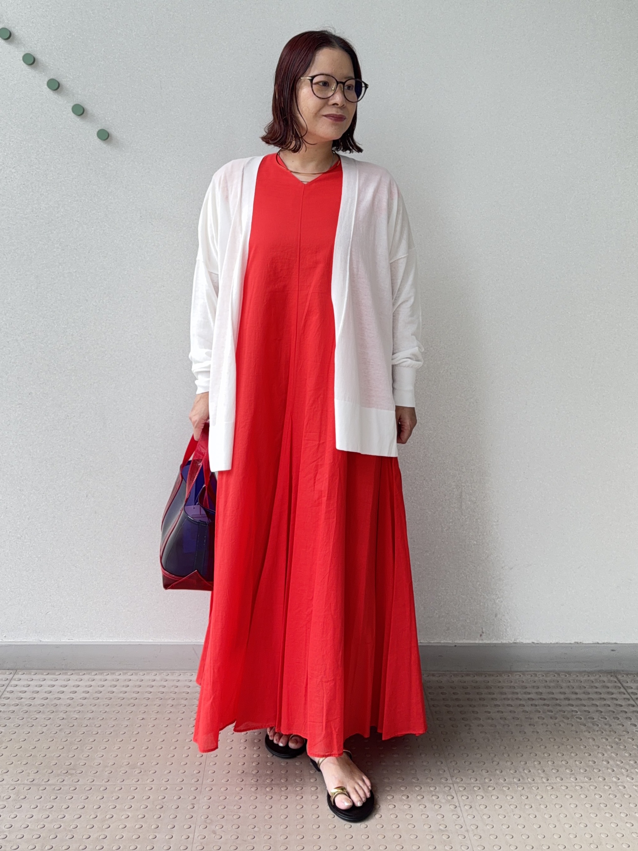 Asamiさんの「DRESSTERIOR｜【きれいめ/ウォッシャブル】コットンローンフレンチスリーブワンピ」を使ったコーディネート