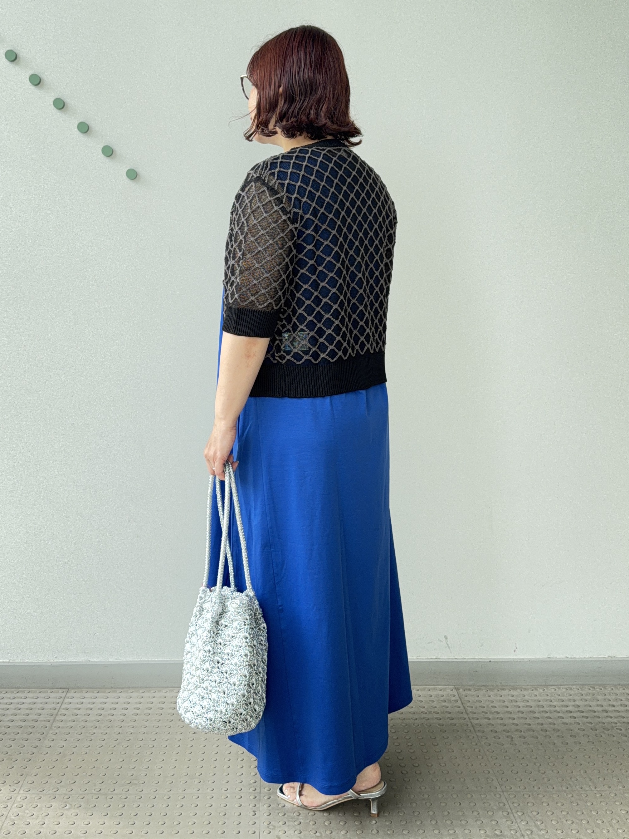 Asamiさんの「DRESSTERIOR｜【接触冷感／抗菌防臭／消臭/ウォッシャブル】アイスクリアコットン フレンチスリーブワンピース」を使ったコーディネート