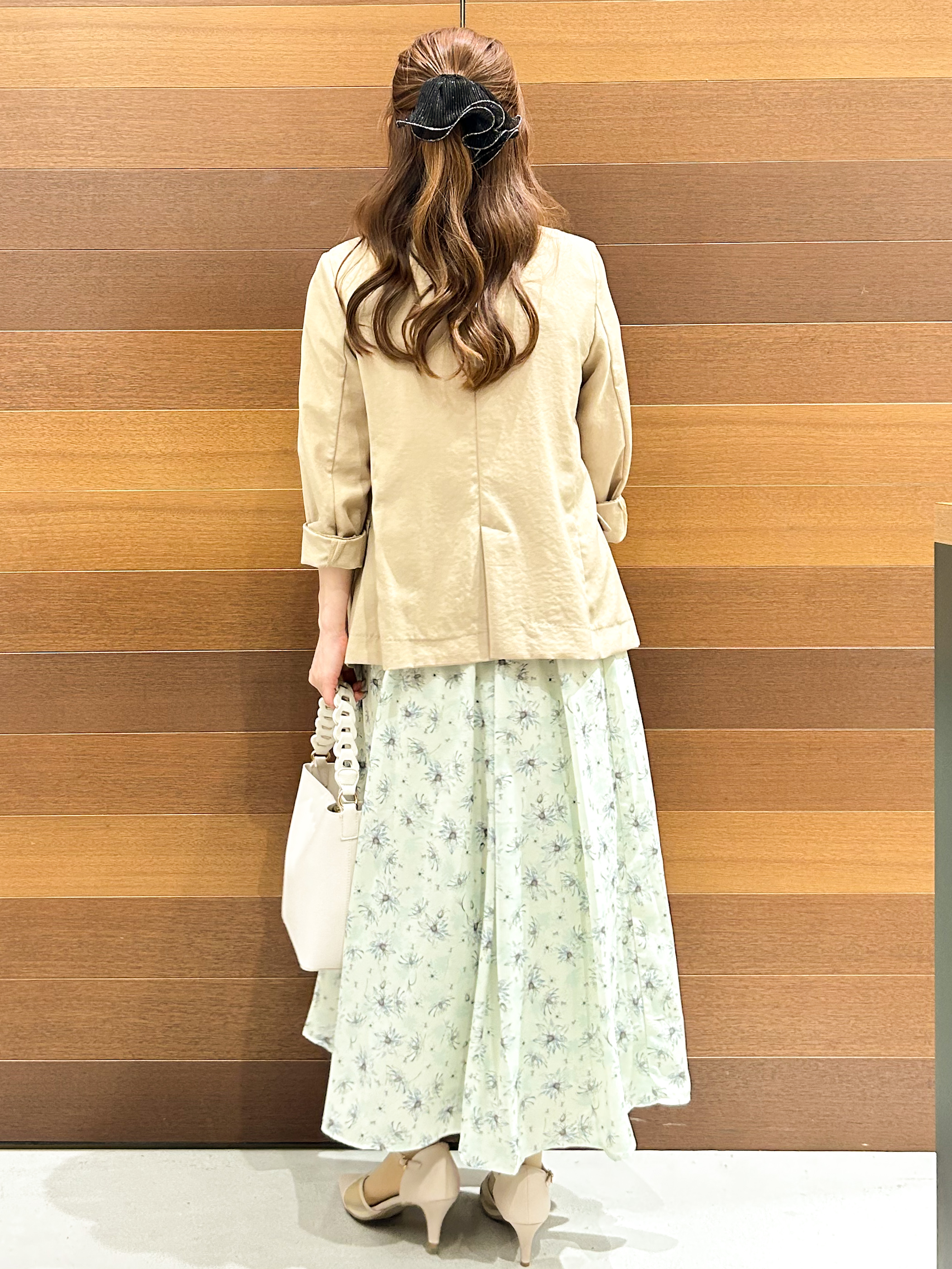 yumiさんの「OPAQUE.CLIP｜《再入荷》ダブルブレストテーラードジャケット【接触冷感／吸水速乾／イージーアイロン／防シワ／洗濯機O」を使ったコーディネート