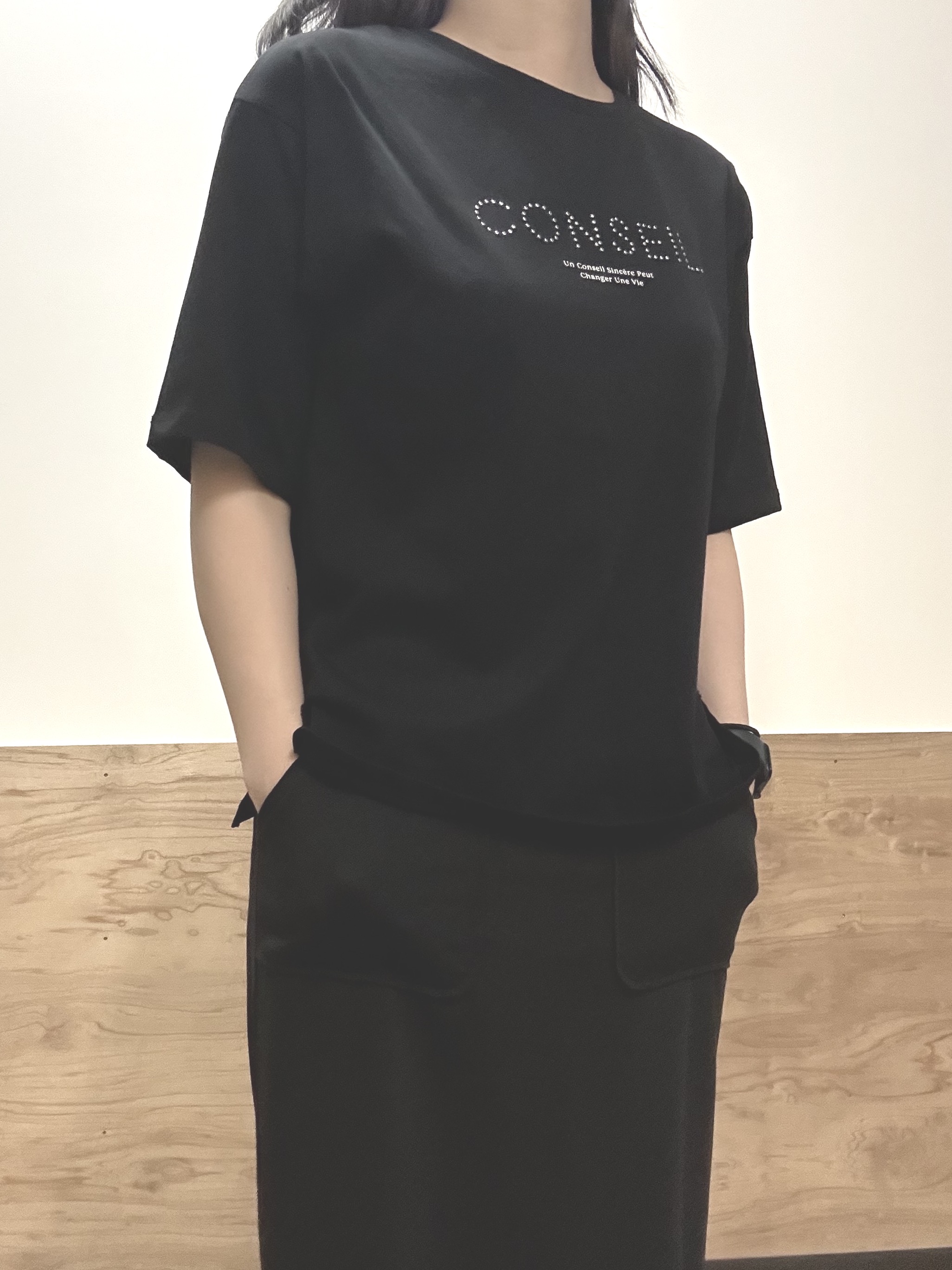 すーさんの「grove｜【UVカット/接触冷感】プリントアソート5分袖Tシャツ」を使ったコーディネート