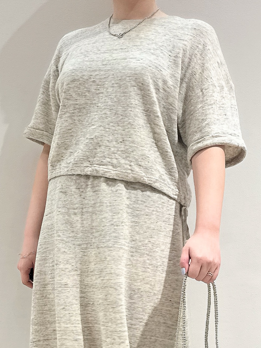 なかもとあきさんの「DRESSTERIOR｜【ウォッシャブル/セットアップ可】ウォッシャブルリネンウラケスカート」を使ったコーディネート