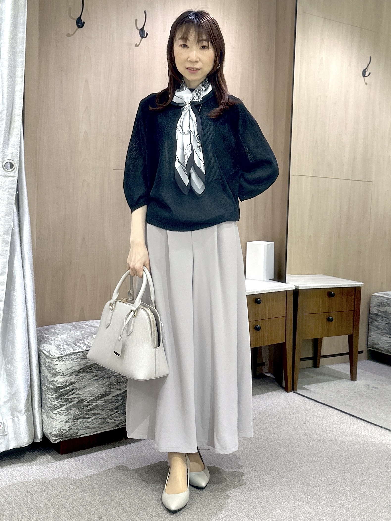Miwaさんの「UNTITLED｜【洗える/ゆったり】クルーネックドライニット」を使ったコーディネート
