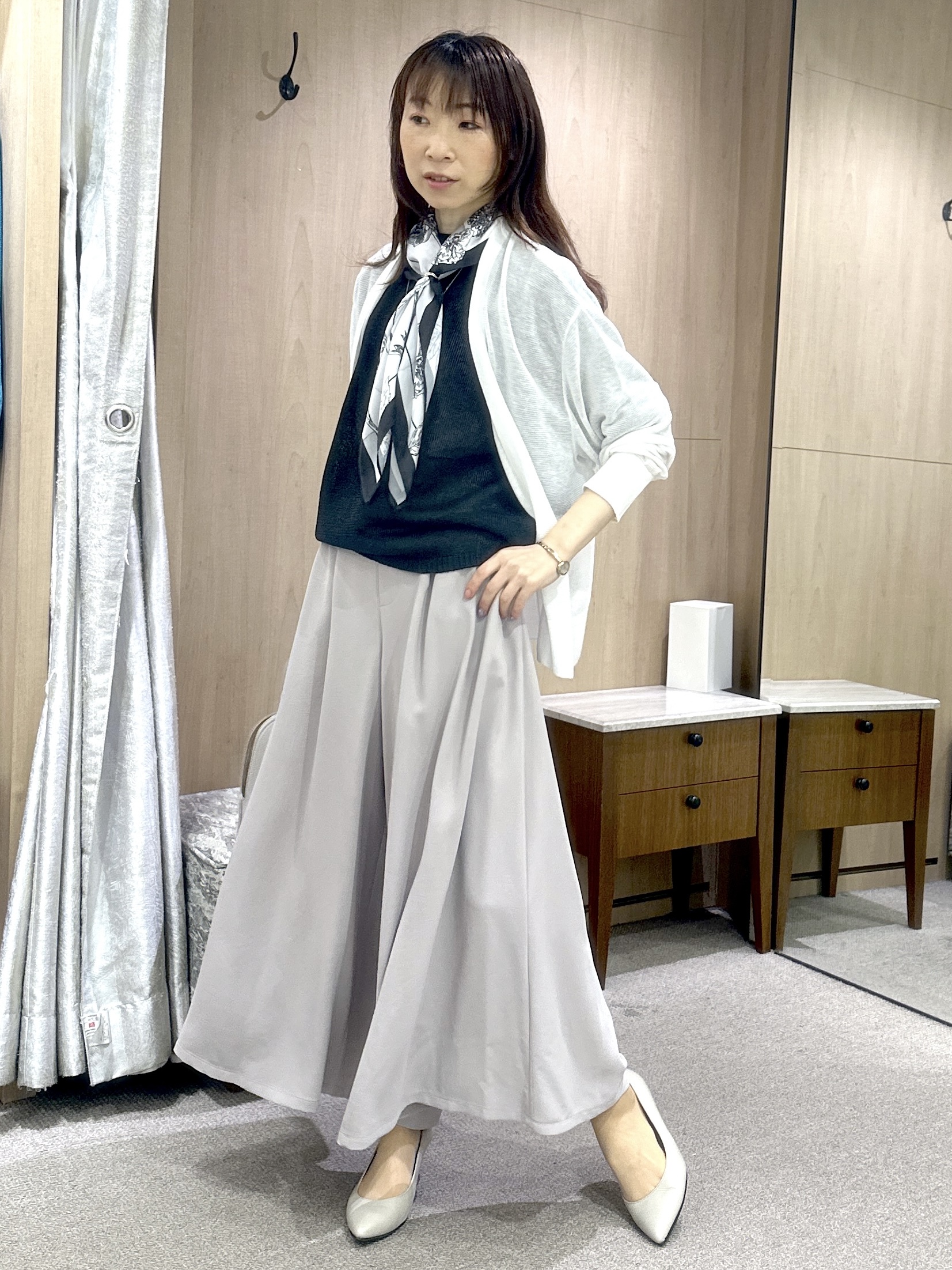 Miwaさんの「UNTITLED｜【洗える/ゆったり】クルーネックドライニット」を使ったコーディネート