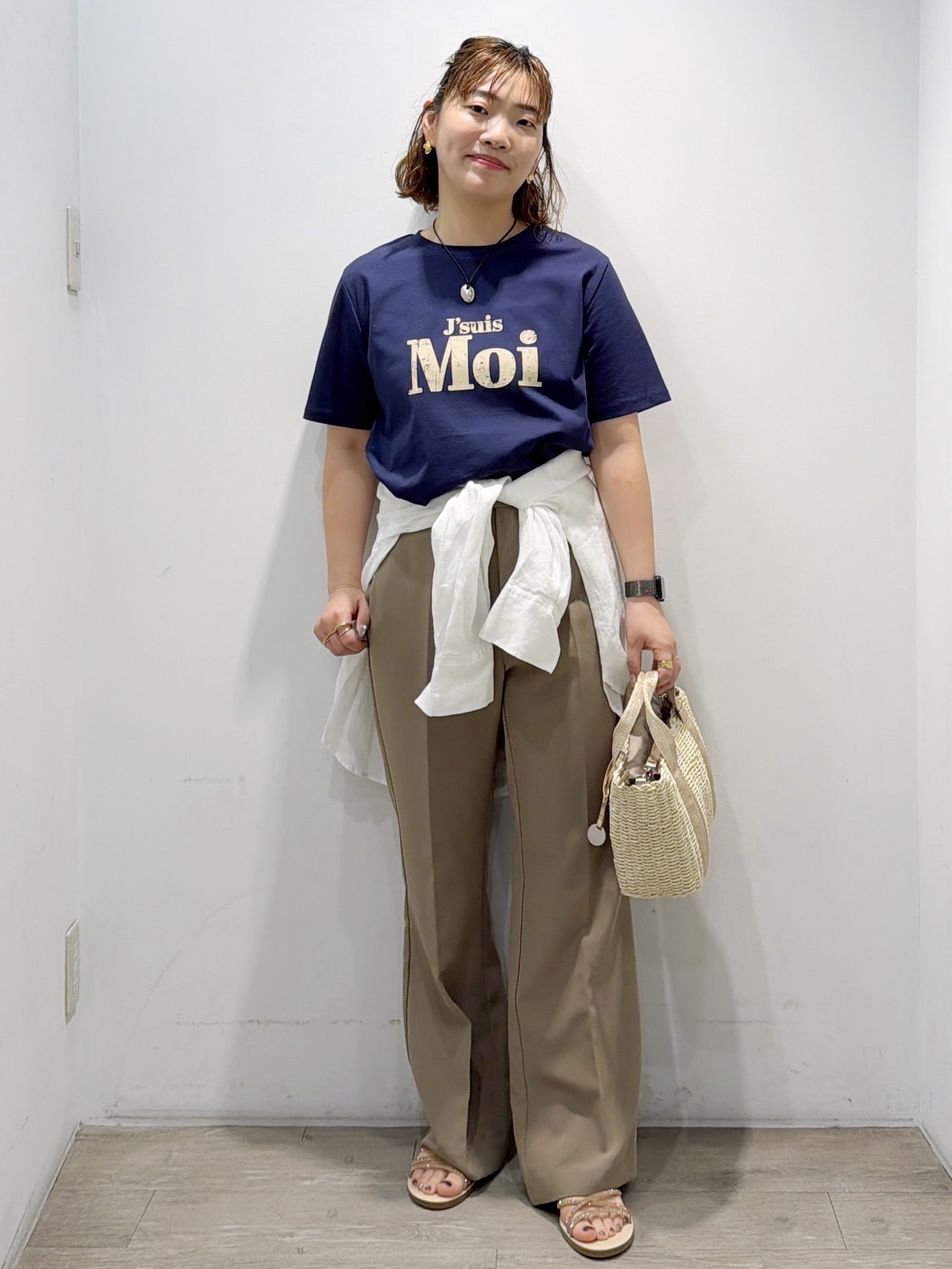 sumicaさんの「OPAQUE.CLIP｜アソートロゴTシャツ【洗濯機OK】」を使ったコーディネート