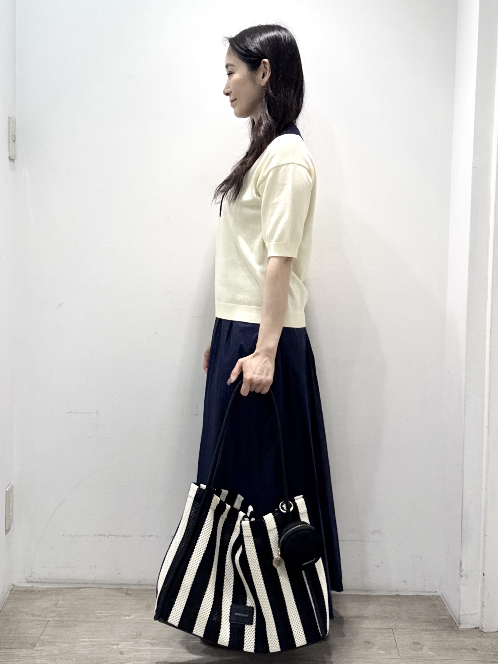 yuicciさんの「OPAQUE.CLIP｜ビッグポロ衿ニット【洗濯機OK】」を使ったコーディネート