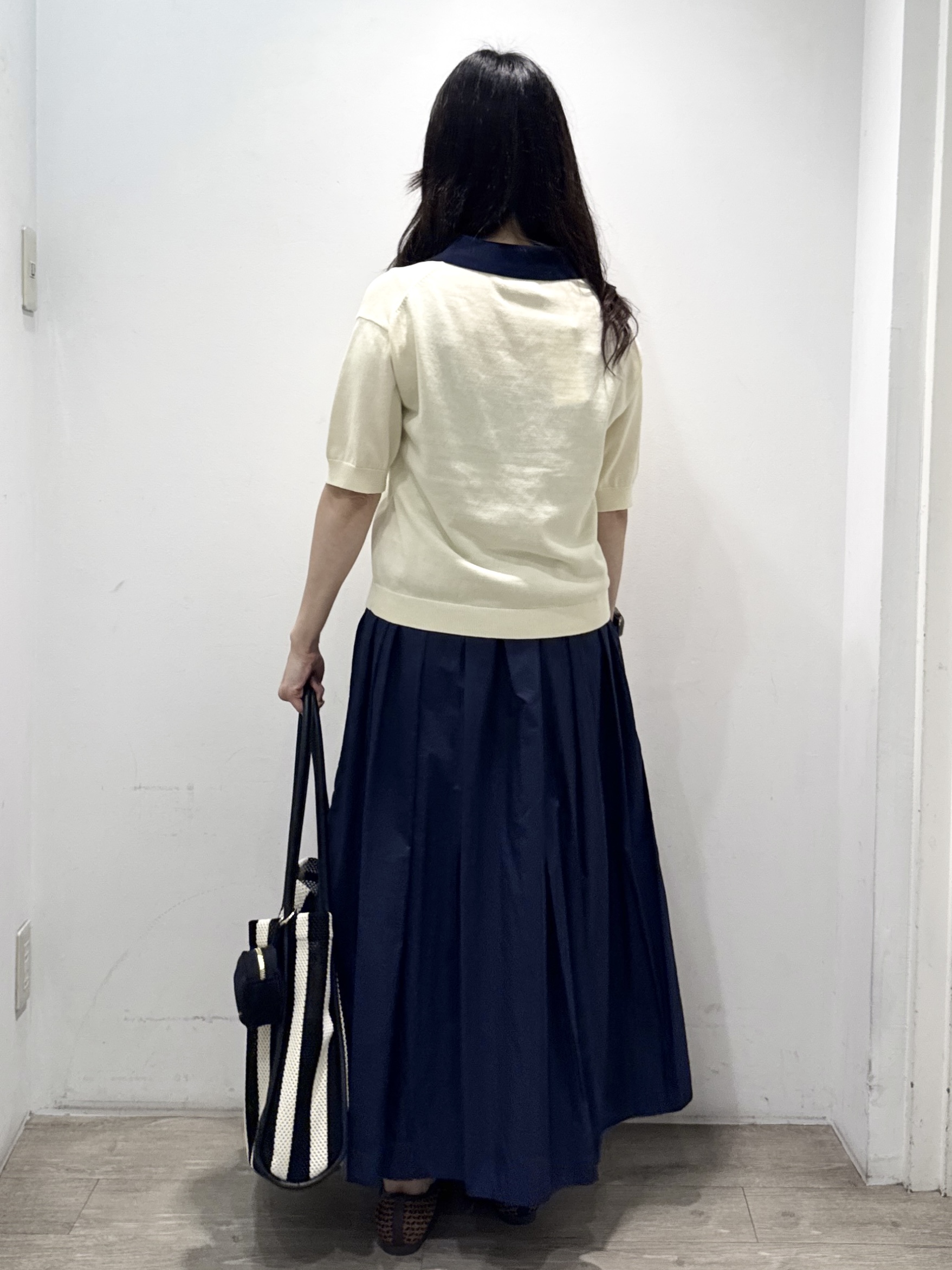 yuicciさんの「OPAQUE.CLIP｜ビッグポロ衿ニット【洗濯機OK】」を使ったコーディネート