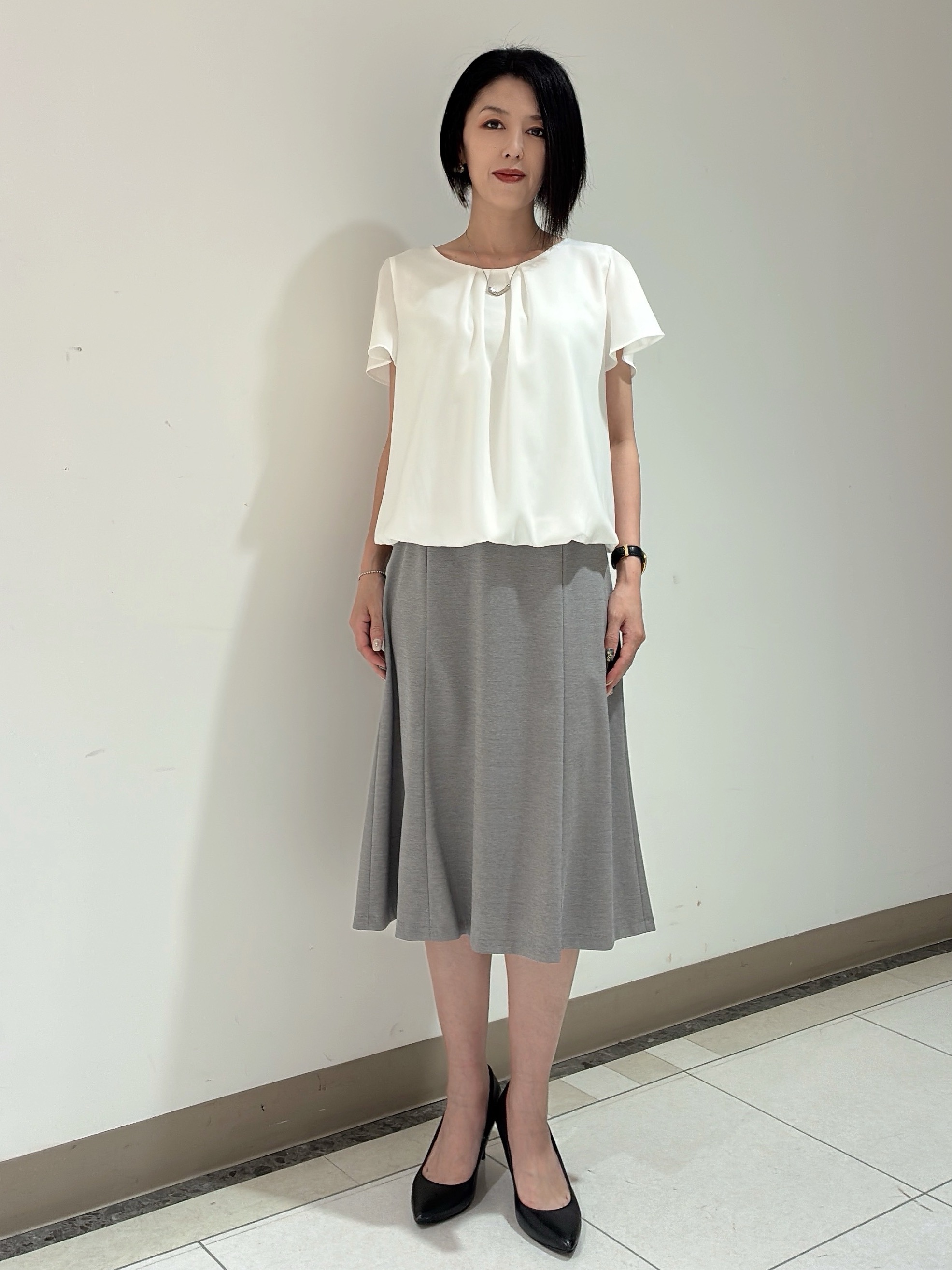 環さんの「UNTITLED｜【UV/接触冷感/スーツ】ジャージテーラードジャケット」を使ったコーディネート