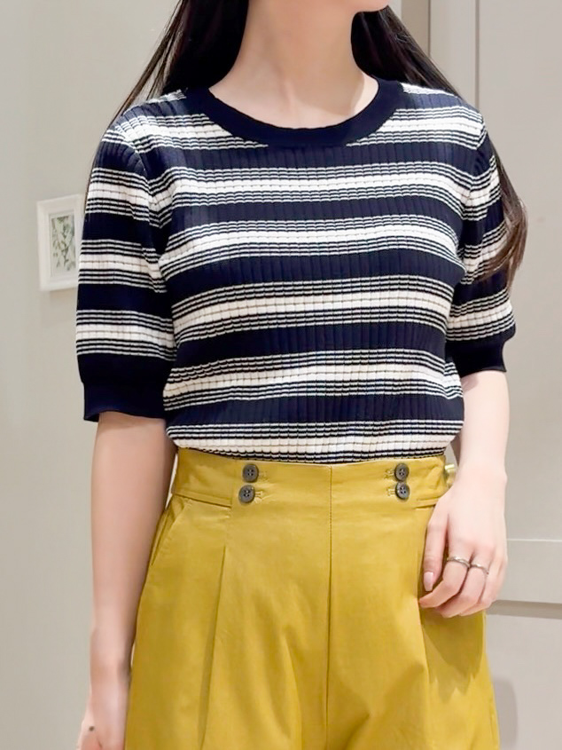 Mayuさんの「grove｜【シリーズ累計13万枚/UVケア】ハイパーストレッチ ワイドクロップドパンツ」を使ったコーディネート