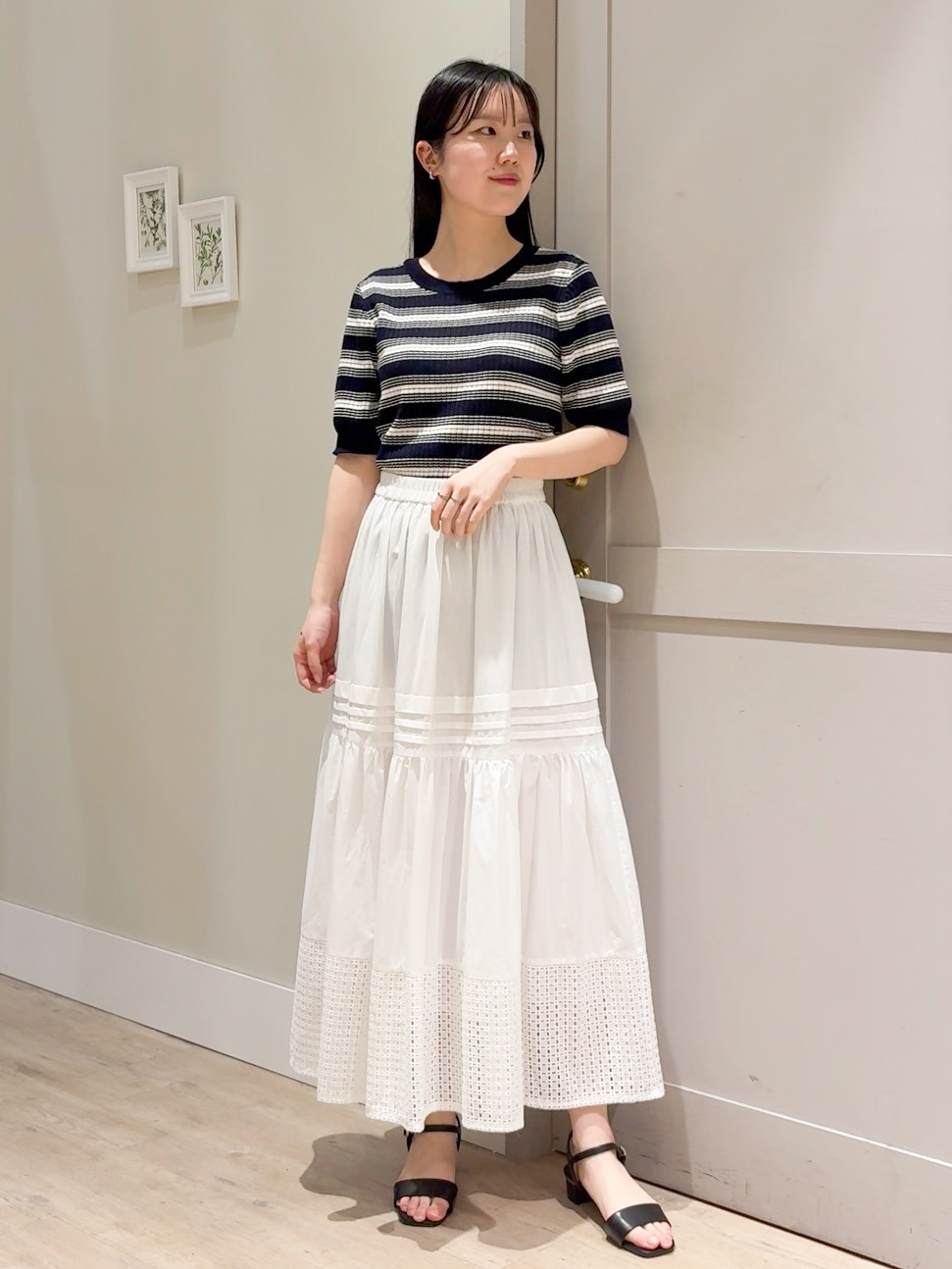 Mayuさんの「grove｜【洗濯機OK/ひんやり】軽く羽織れるハーフスリーブジャケット」を使ったコーディネート