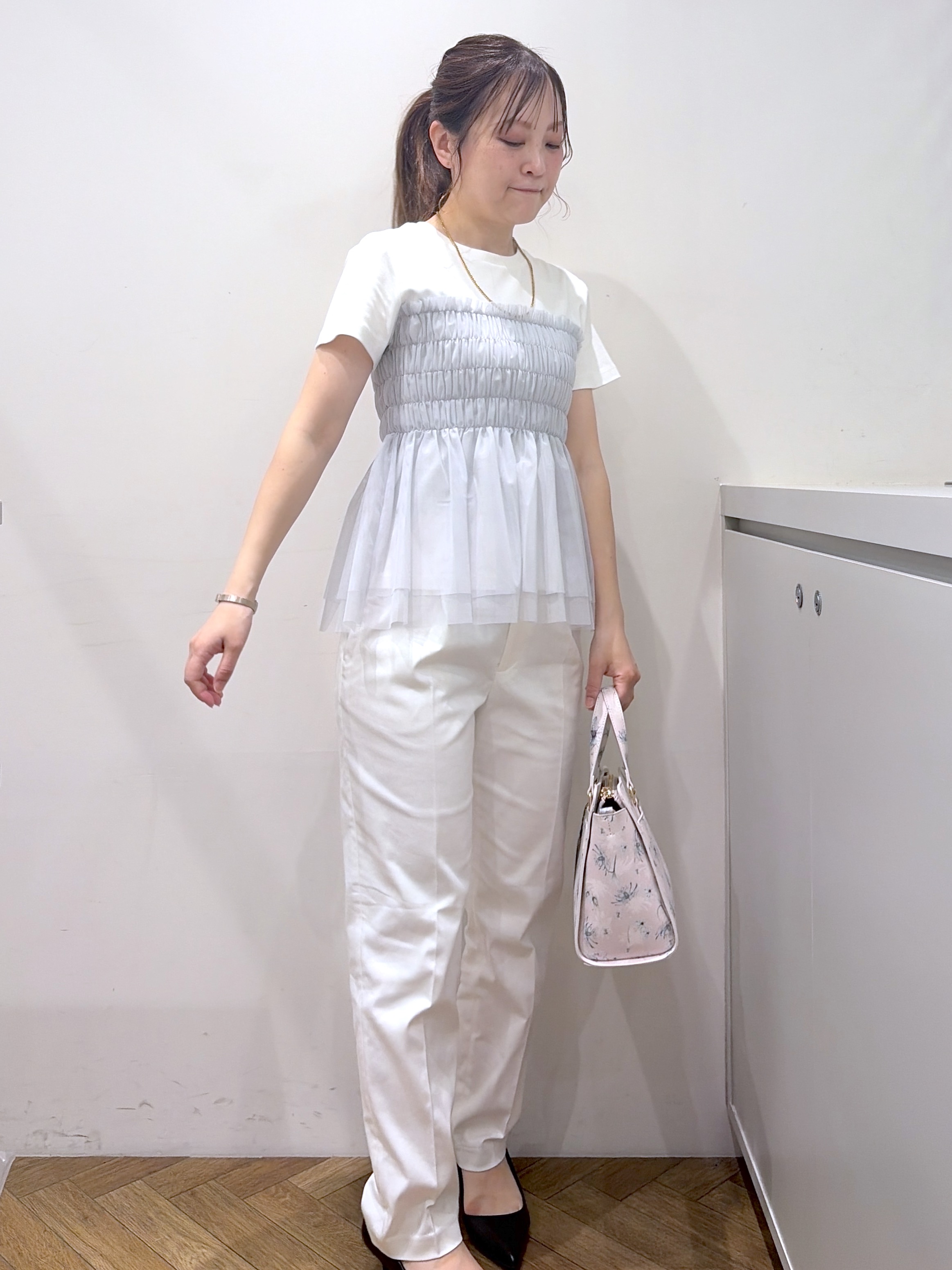 Junさんの「index｜《再入荷》ダブルブレストテーラードジャケット【接触冷感／吸水速乾／イージーアイロン／防シワ／洗濯機O」を使ったコーディネート