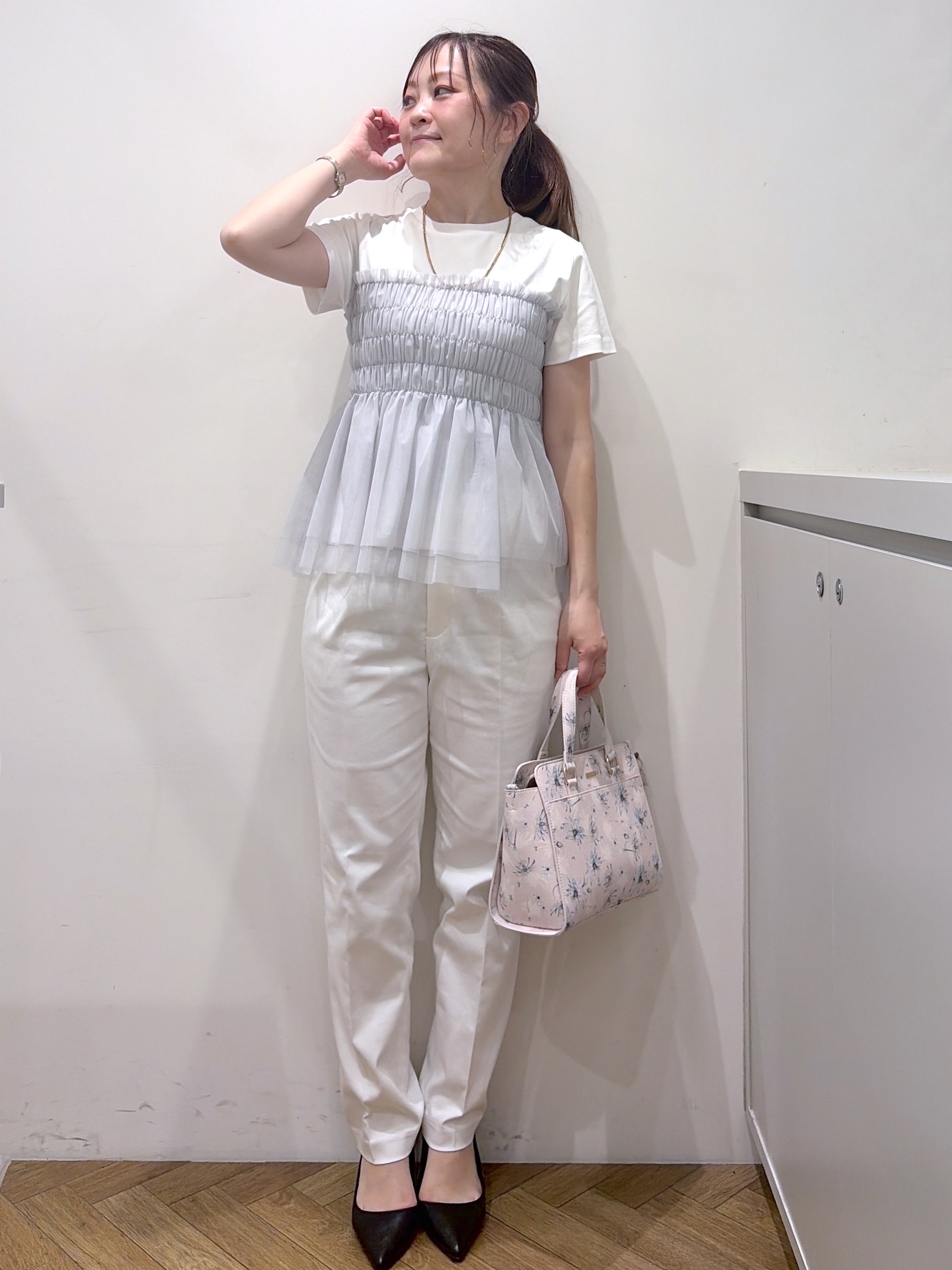 Junさんの「index｜《再入荷》ダブルブレストテーラードジャケット【接触冷感／吸水速乾／イージーアイロン／防シワ／洗濯機O」を使ったコーディネート