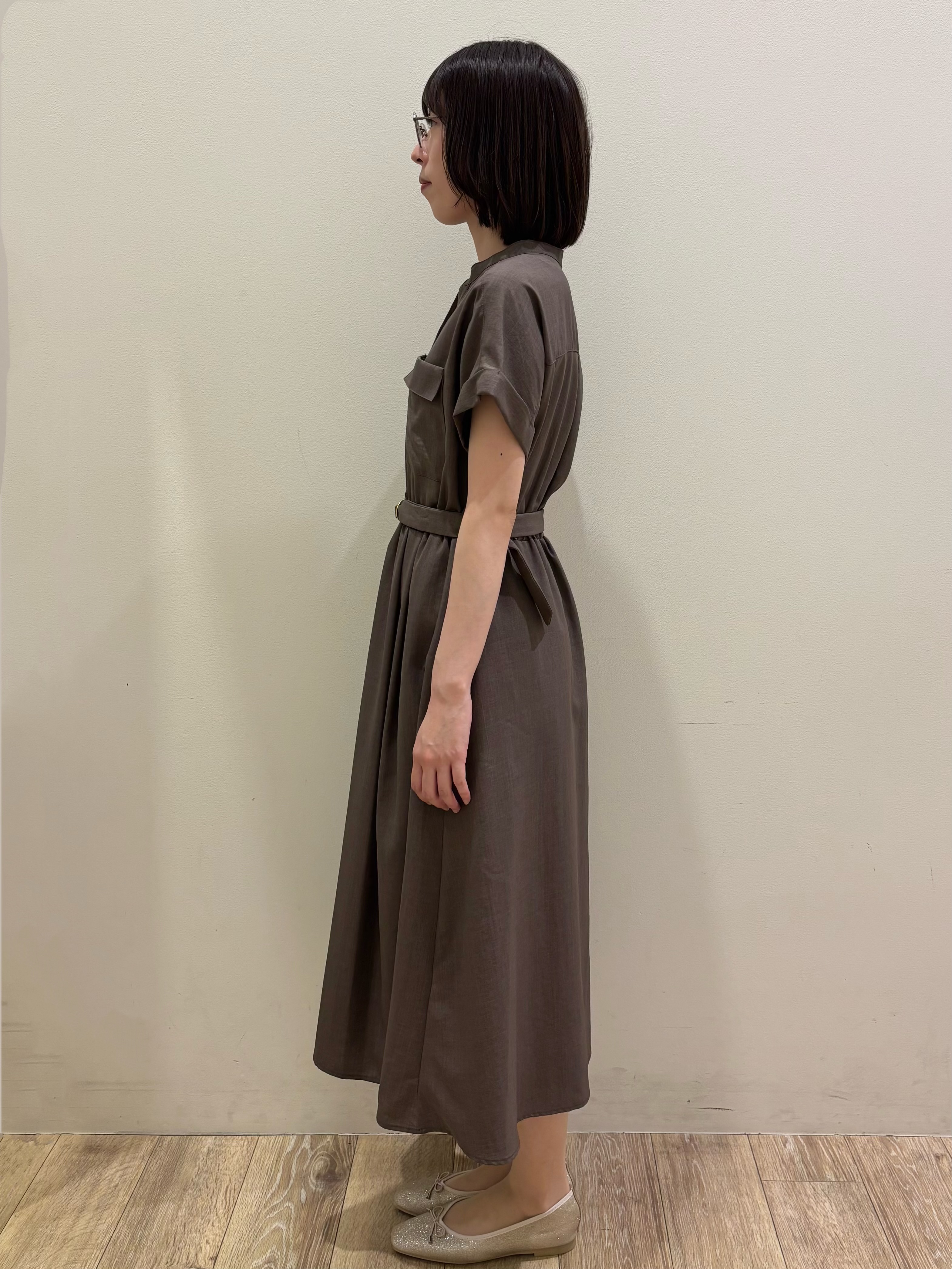 honamiさんの「index｜ダブルポケットスキッパーワンピース【防シワ／洗濯機OK】《XS～3L／6col》」を使ったコーディネート