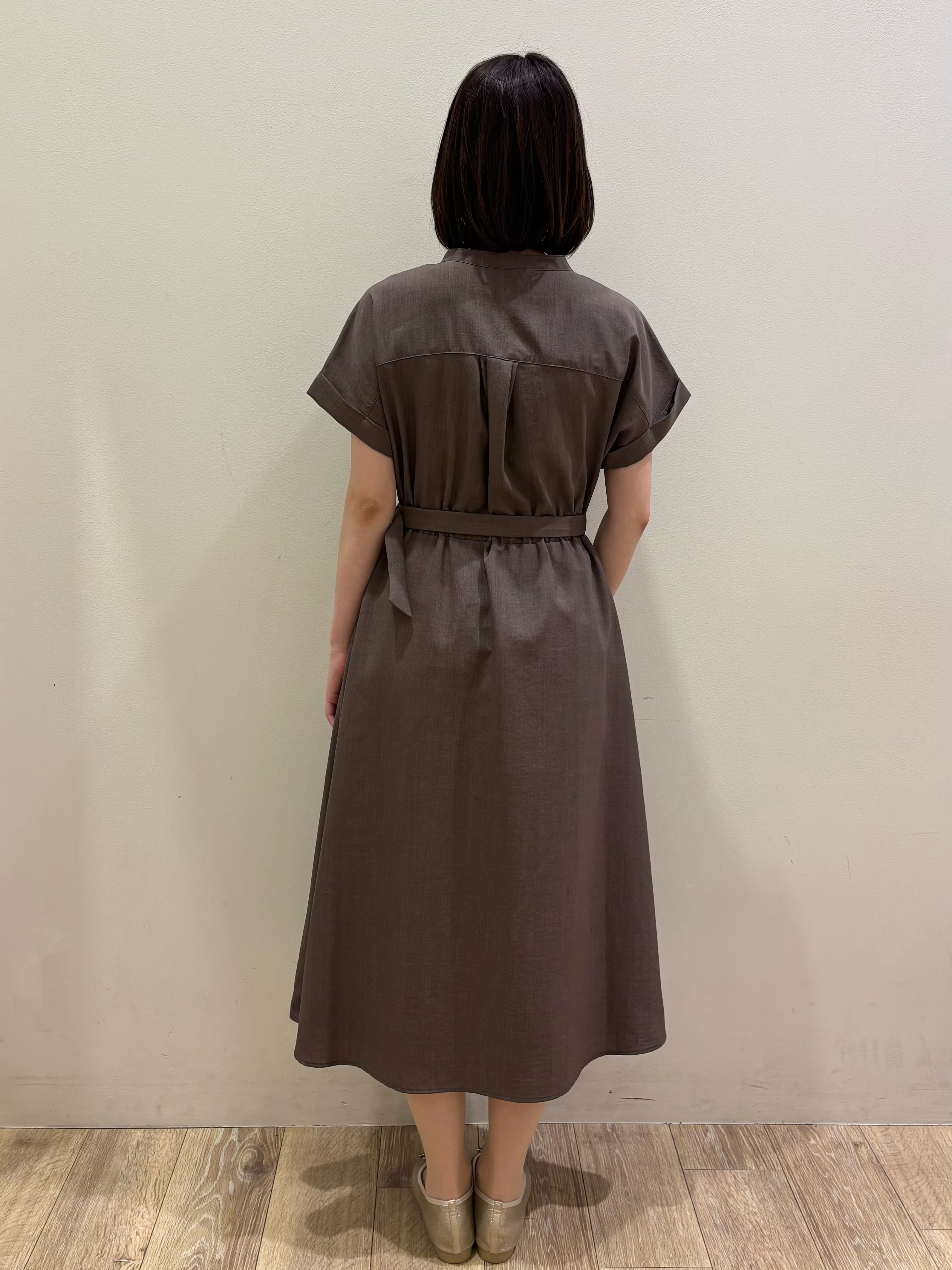 honamiさんの「index｜ダブルポケットスキッパーワンピース【防シワ／洗濯機OK】《XS～3L／6col》」を使ったコーディネート