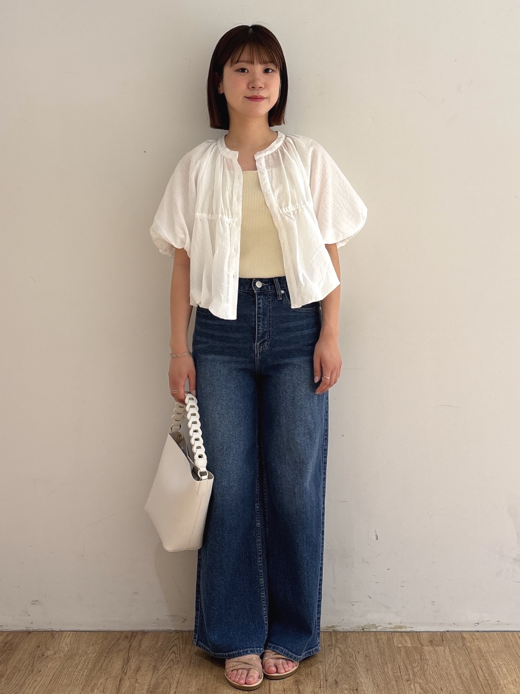 mireiさんの「OPAQUE.CLIP｜バルーンデザインブラウス【洗濯機OK】」を使ったコーディネート