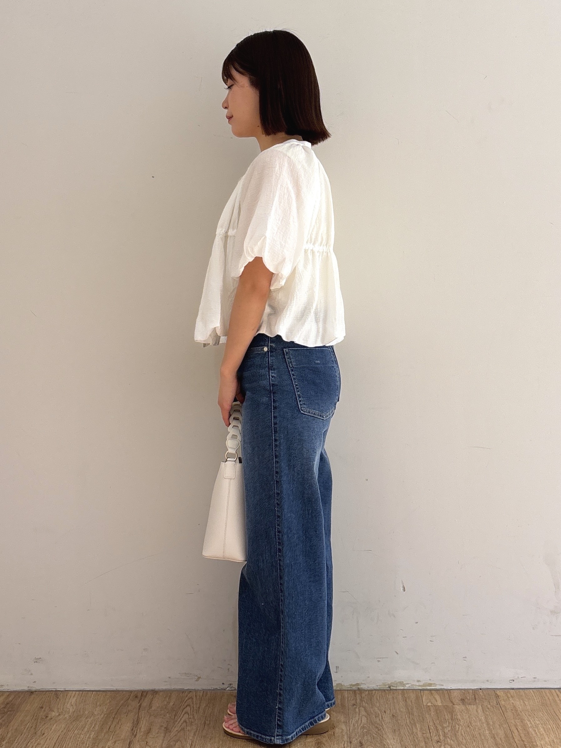 mireiさんの「OPAQUE.CLIP｜バルーンデザインブラウス【洗濯機OK】」を使ったコーディネート