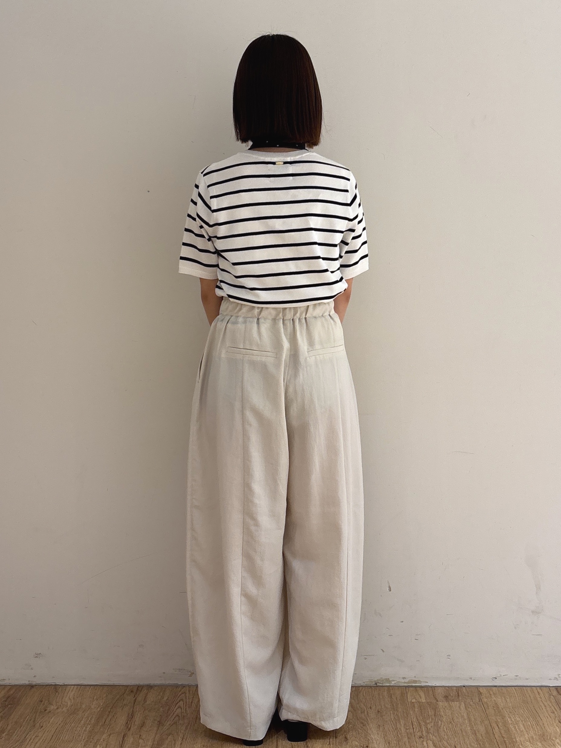 mireiさんの「OPAQUE.CLIP｜【UV】ハーフスリーブニット／オーガニックコットン混《洗濯機OK》」を使ったコーディネート
