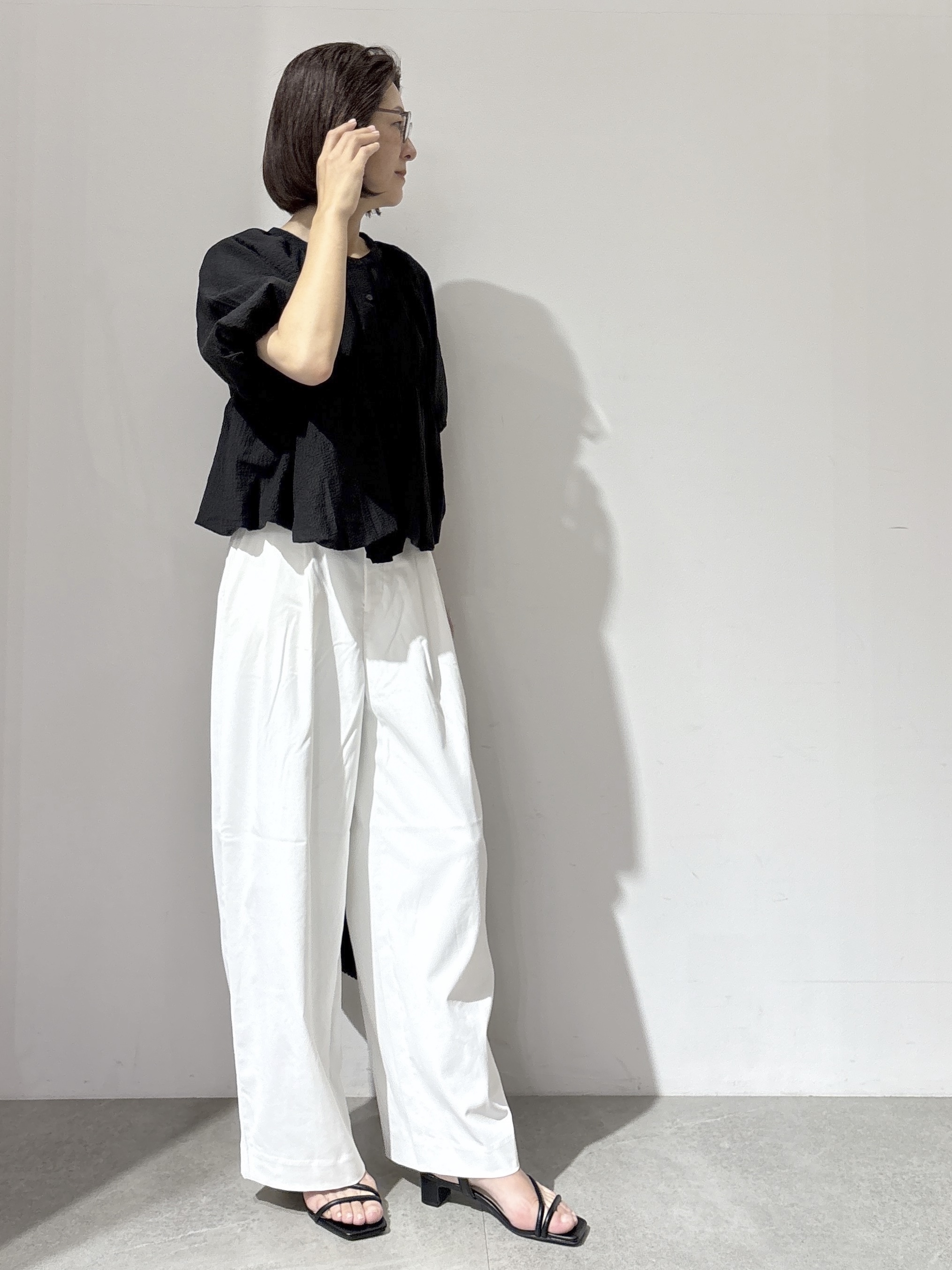 NAKAさんの「OPAQUE.CLIP｜バルーンデザインブラウス【洗濯機OK】」を使ったコーディネート