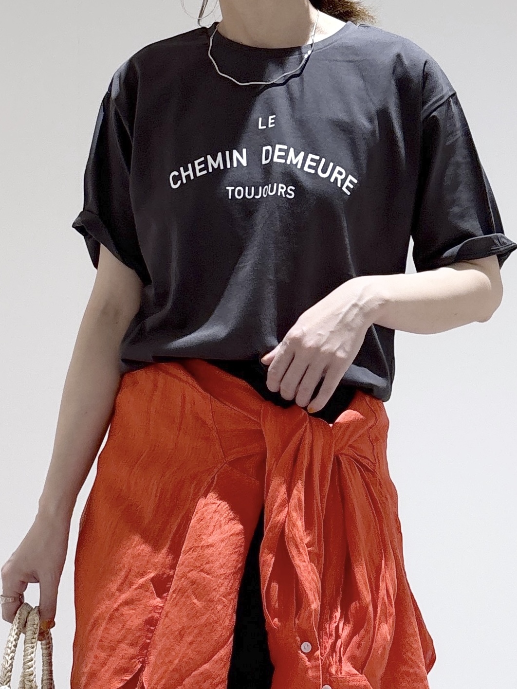はなさんの「OPAQUE.CLIP｜ロゴプリントアソートTシャツ【洗濯機OK】」を使ったコーディネート