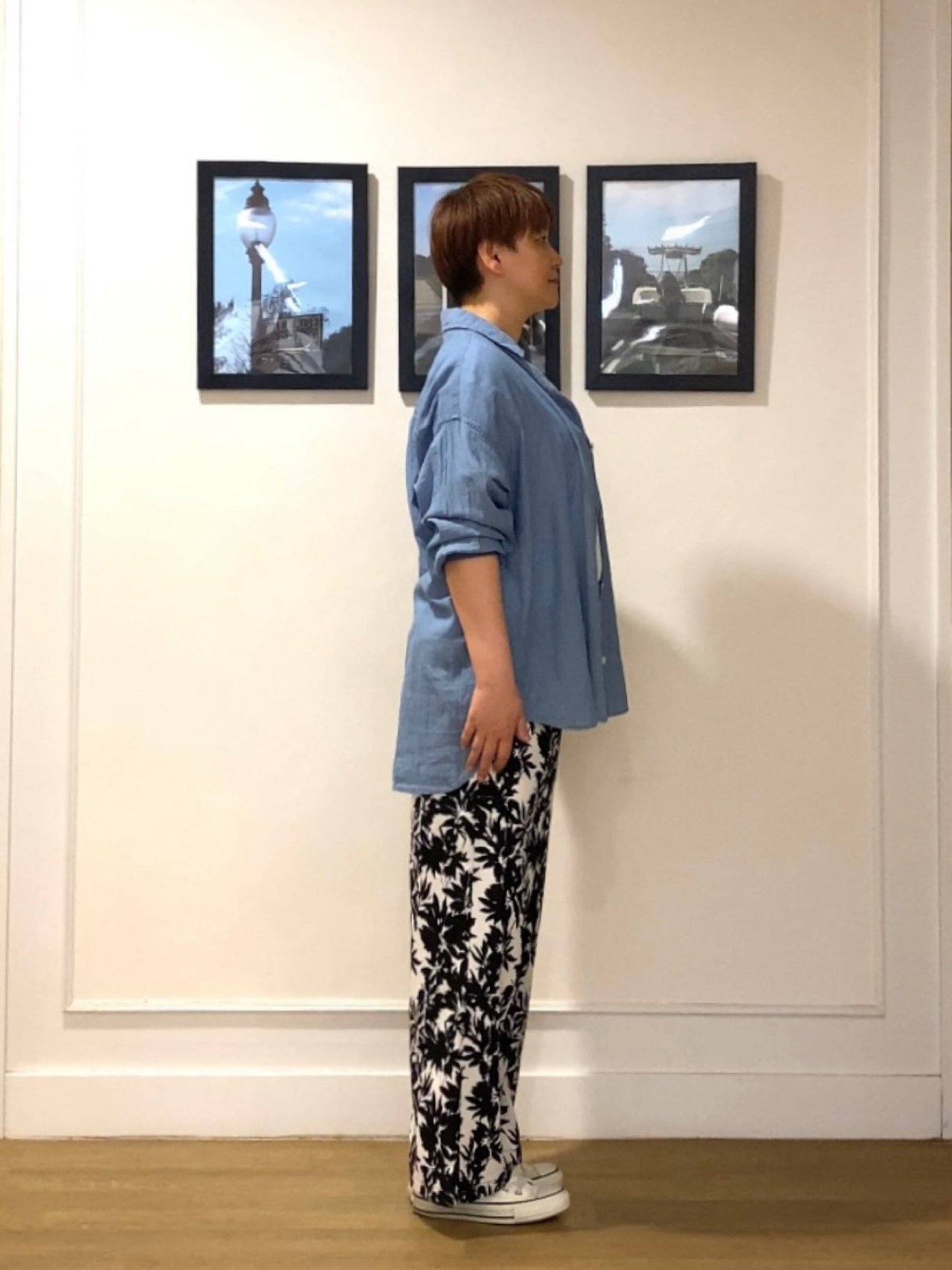 Hiroさんの「Dessin｜【セットアップ可/洗える】2オンスシアーデニムシャツ」を使ったコーディネート