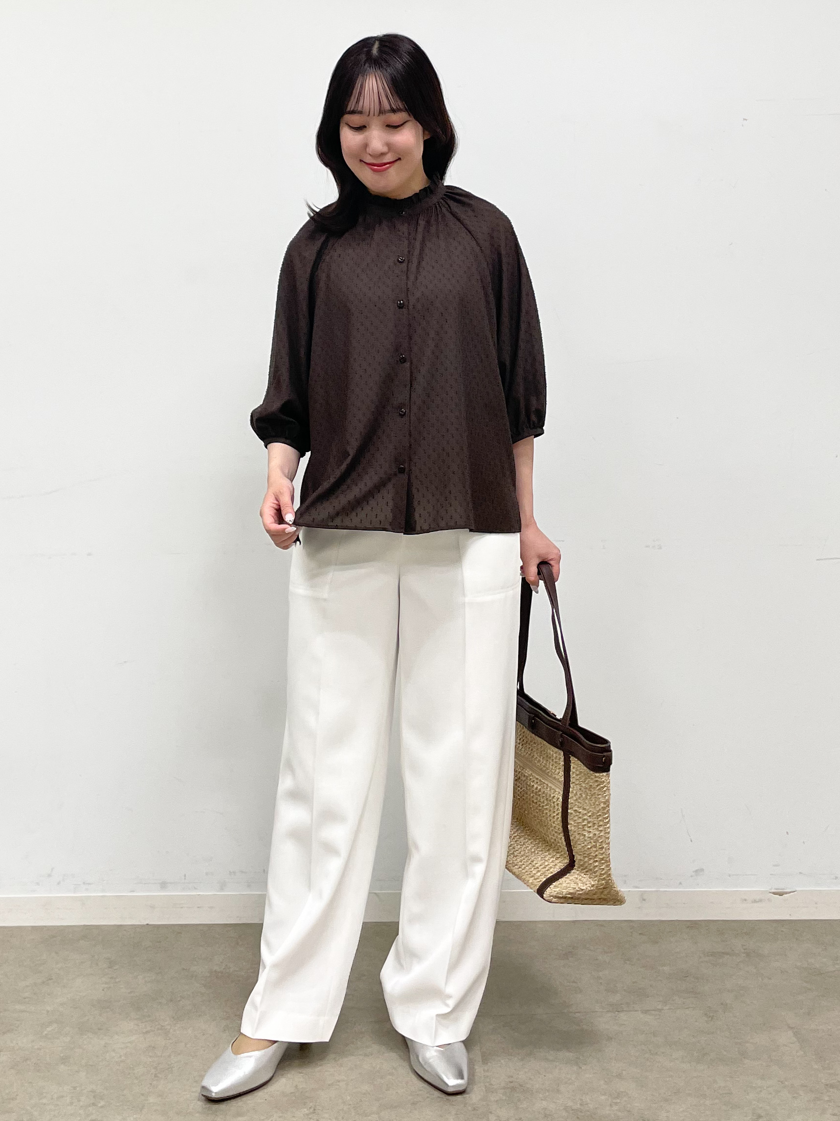 yukariさんの「Reflect｜プチハイネック フリルデザインブラウス」を使ったコーディネート