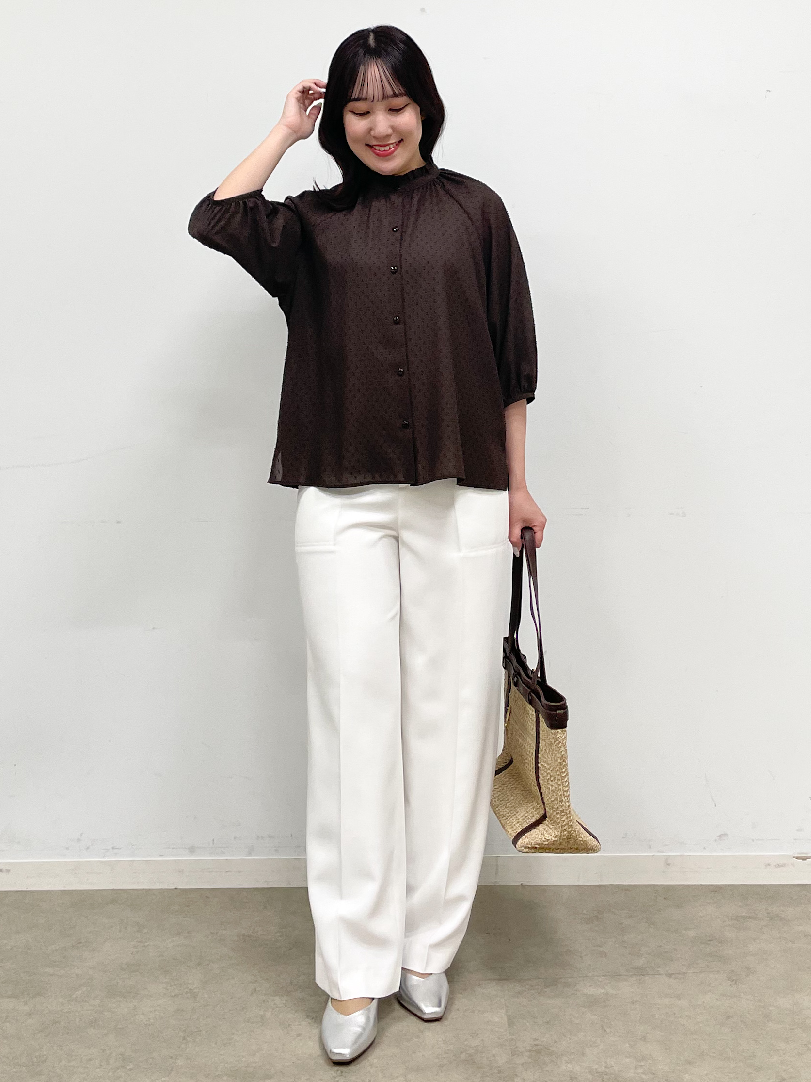 yukariさんの「Reflect｜プチハイネック フリルデザインブラウス」を使ったコーディネート