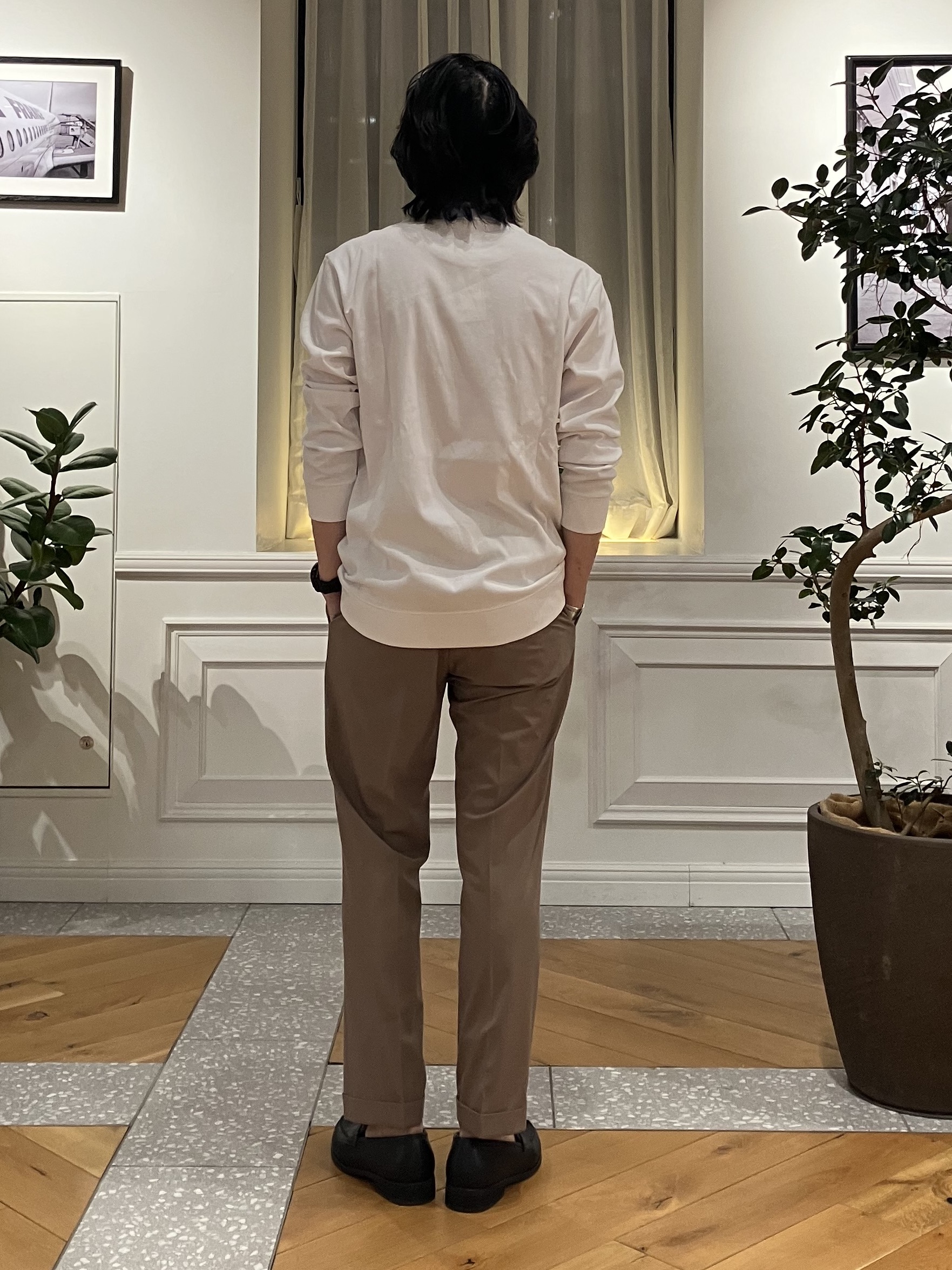 junyaさんの「DRESSTERIOR｜【抗菌防臭／UVカット／しわ防止】クールデオドラント フライスロングTシャツ」を使ったコーディネート