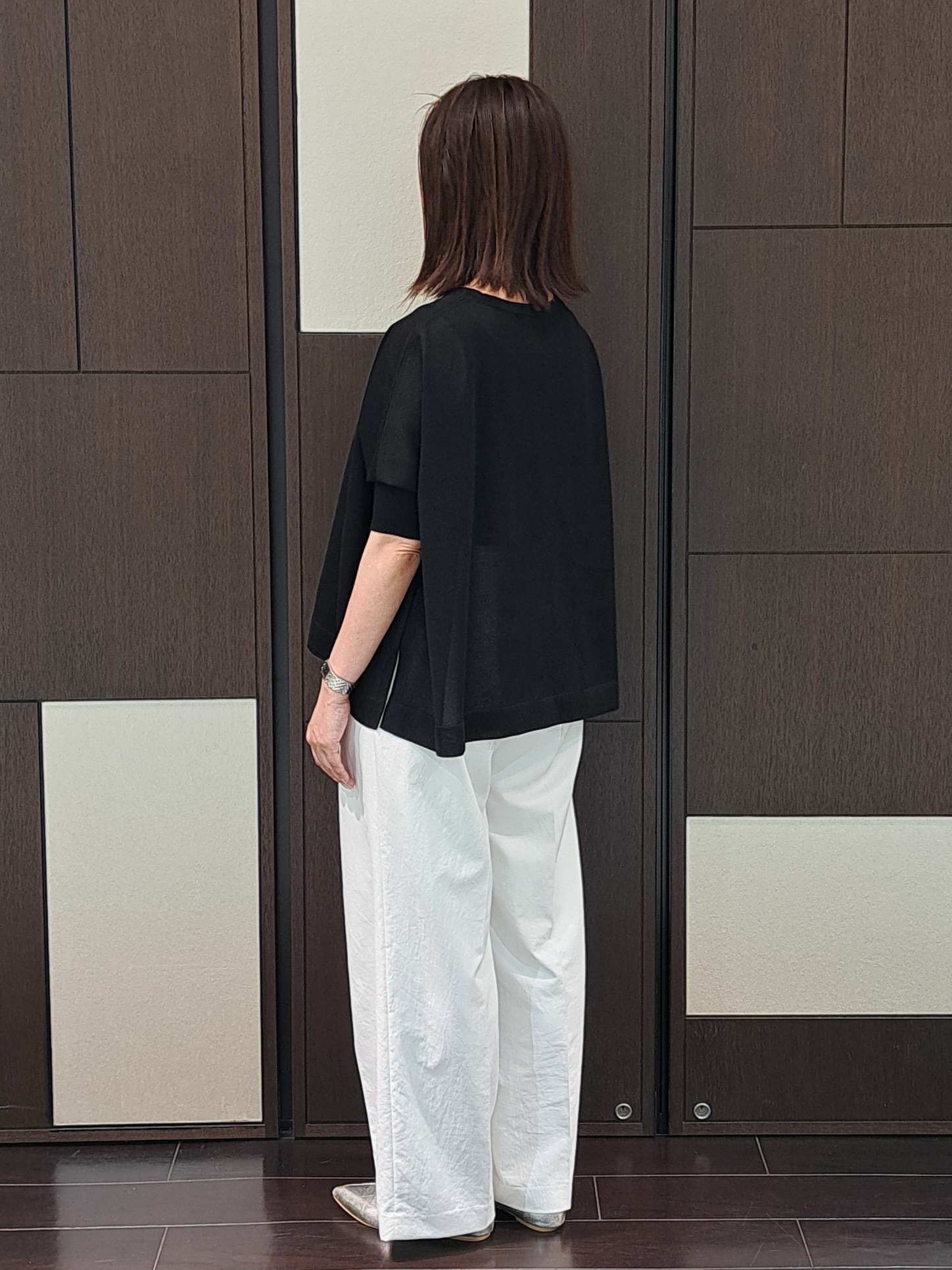 ちいさんの「UNTITLED｜◆【9色展開/アンサンブル可】コットンクルーネックカーディガン」を使ったコーディネート