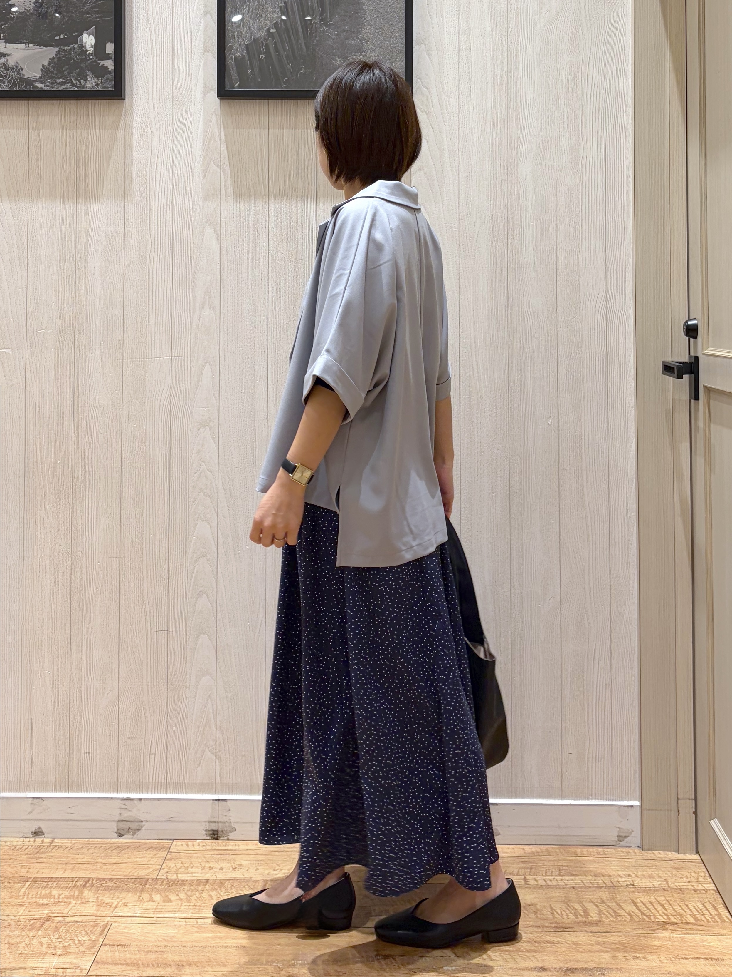 shirayuuuさんの「SHOO･LA･RUE｜【セットアップ可/洗濯後しわになりにくい/S-LL】半袖とろみテーラードジャケット」を使ったコーディネート