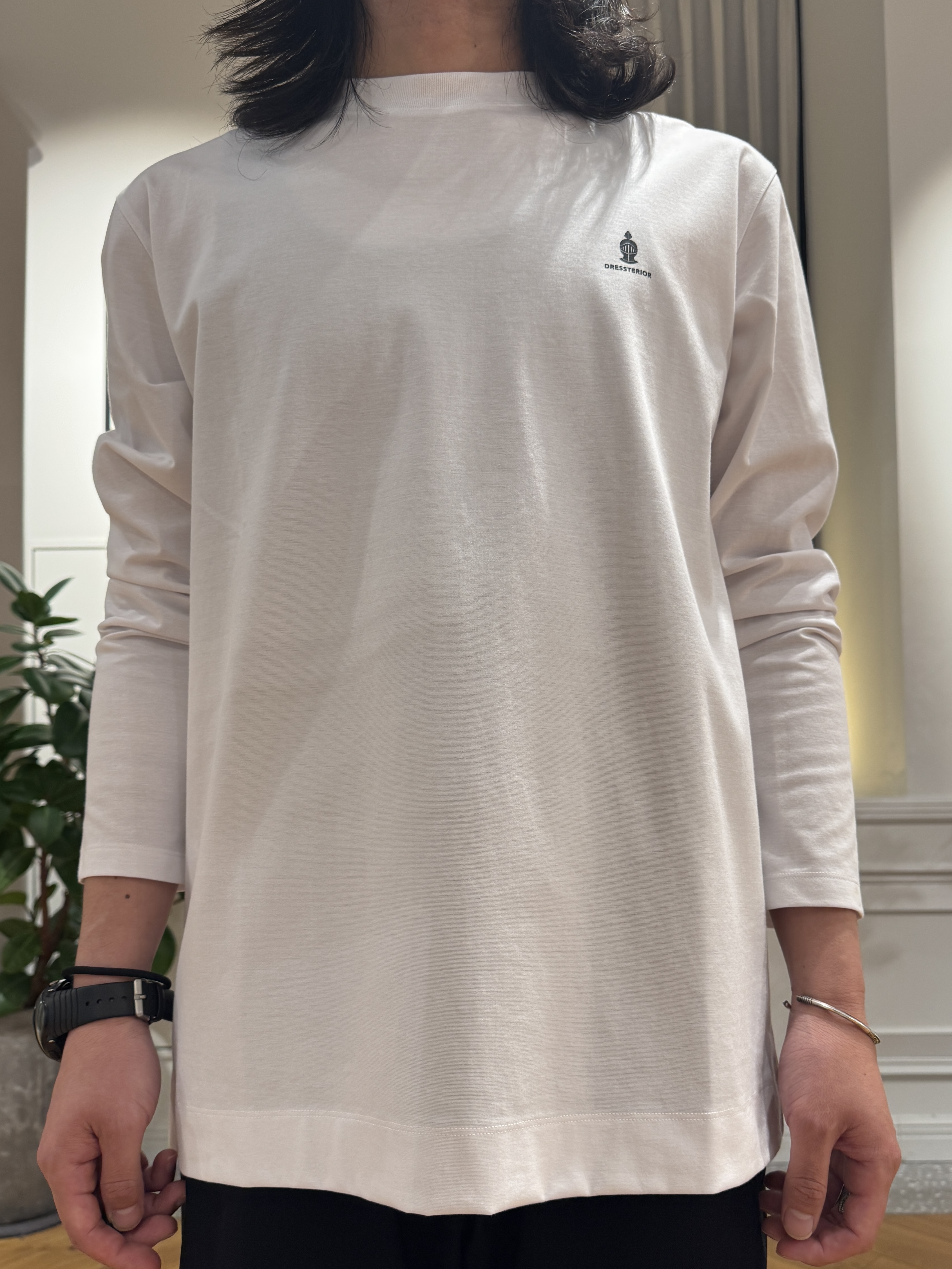 kawarataniさんの「DRESSTERIOR｜【接触冷感/UVカット/抗菌防臭/しわ防止】クールデオドラント ロングTシャツ」を使ったコーディネート