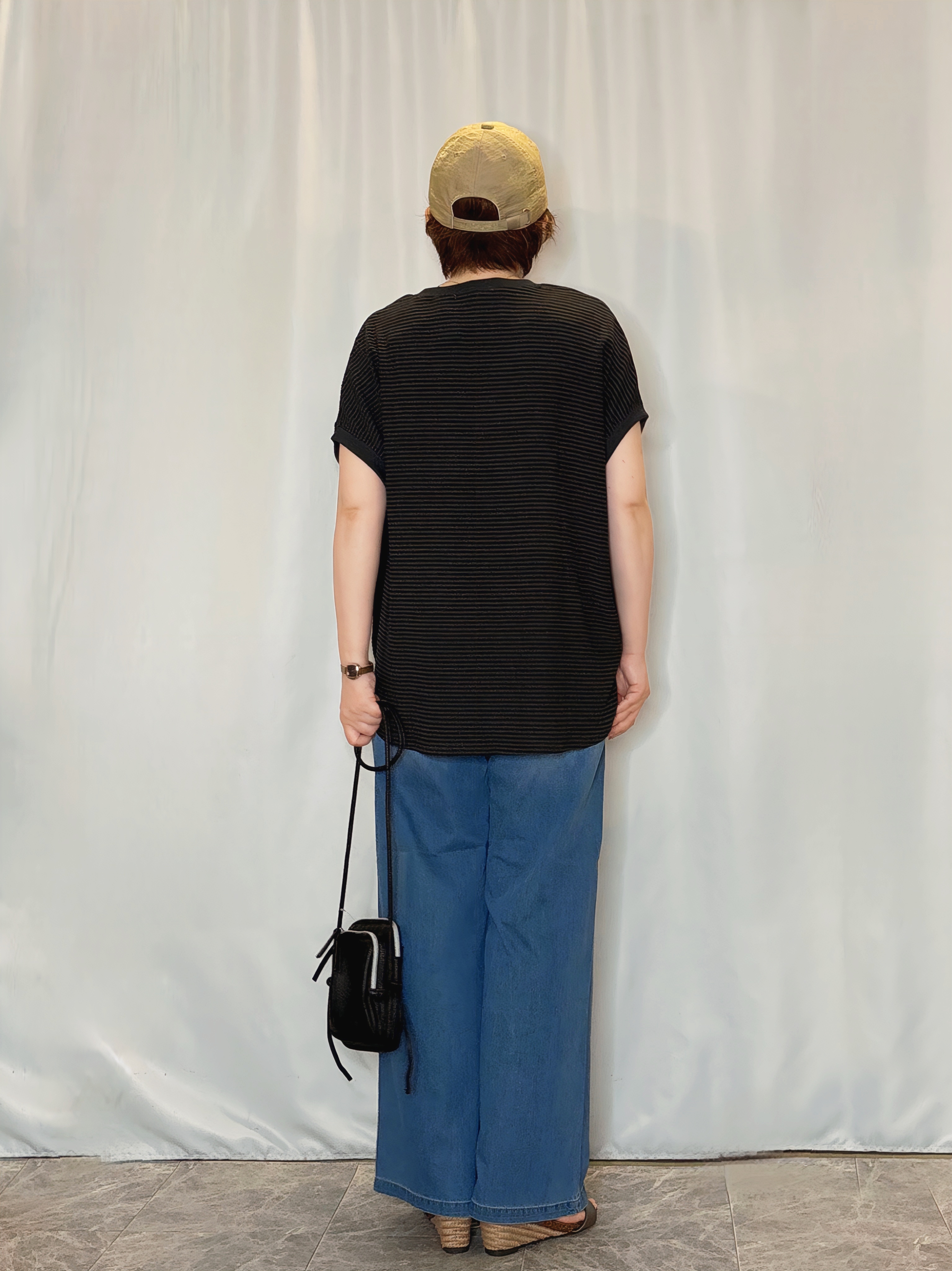たみさんの「SHOO･LA･RUE｜【洗濯機可】ぽこぽこさらさら アソートTシャツ」を使ったコーディネート