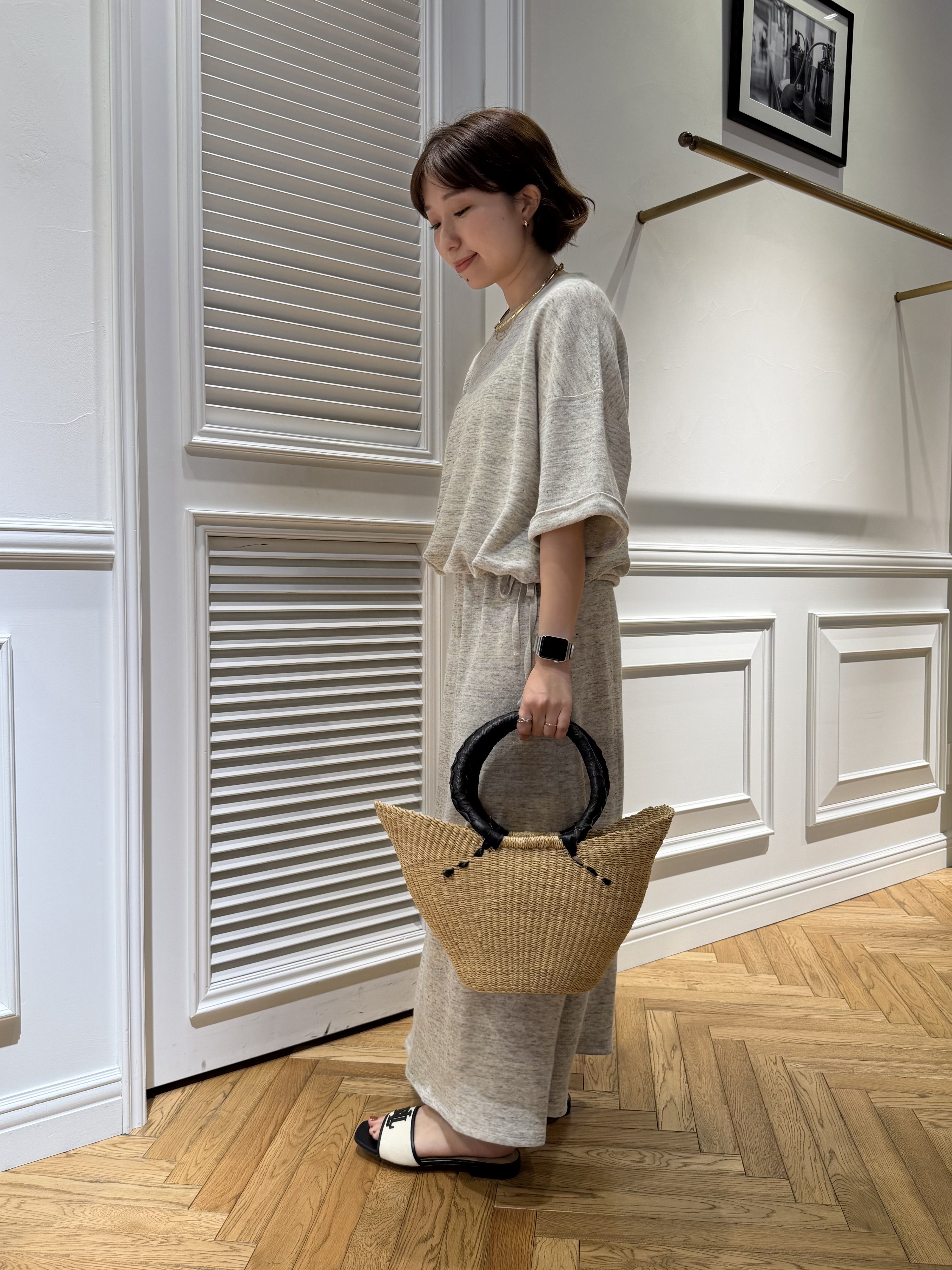 つじ まこさんの「DRESSTERIOR｜【ウォッシャブル/セットアップ可】ウォッシャブルリネンウラケスカート」を使ったコーディネート