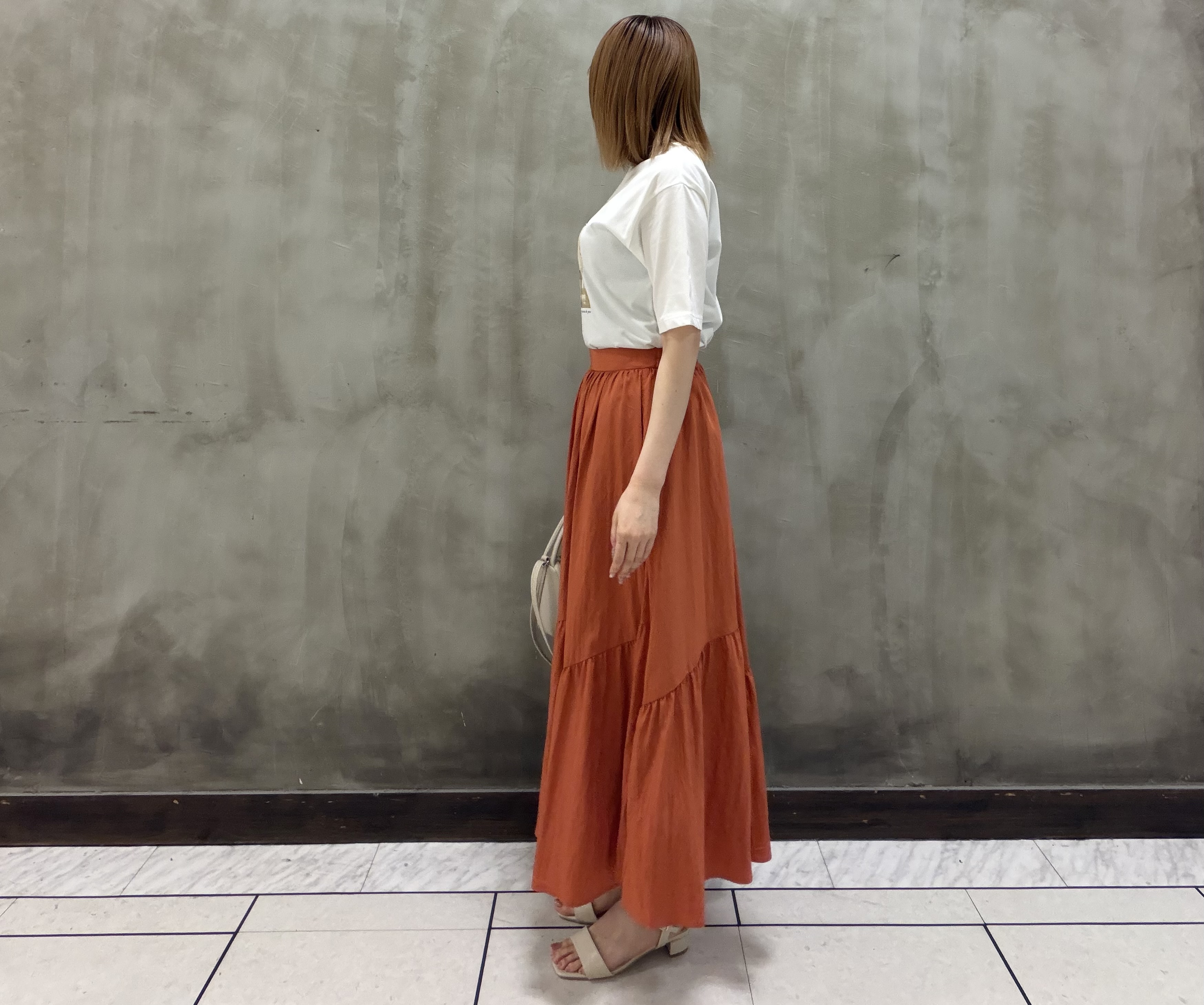 maiさんの「grove｜【UVカット/接触冷感】プリントアソート5分袖Tシャツ」を使ったコーディネート