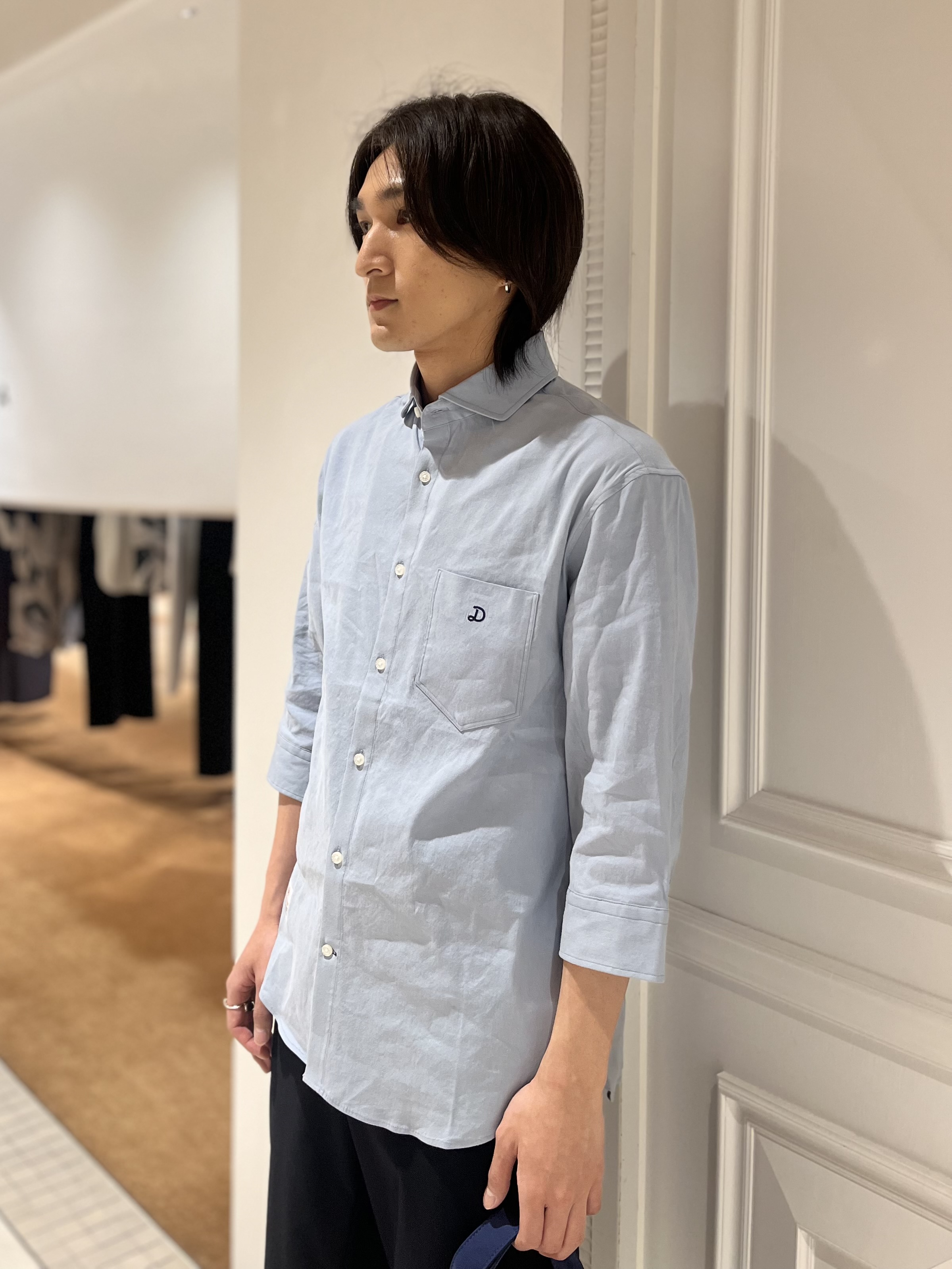 Watanabeさんの「DRESSTERIOR｜バイオリネン スリークオーターシャツ」を使ったコーディネート