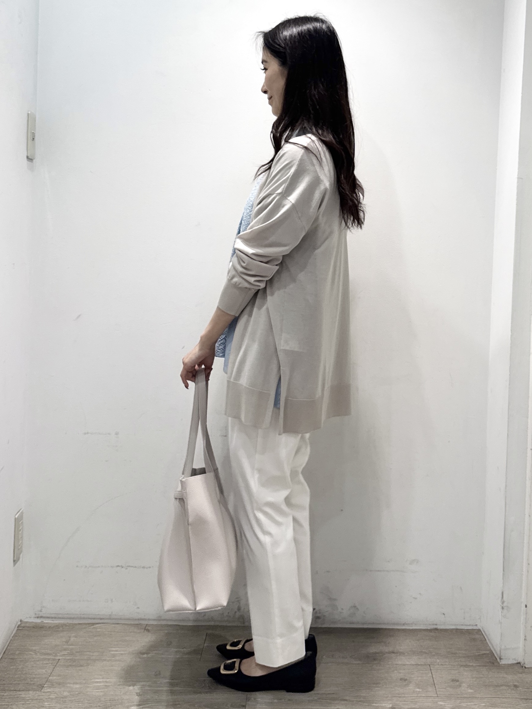 yuicciさんの「OPAQUE.CLIP｜【接触冷感】ニットカーディガン《洗濯機OK／抗ピリング》」を使ったコーディネート