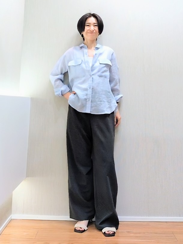 ミズタさんの「UNTITLED｜【接触冷感】ドライタッチシャツ」を使ったコーディネート