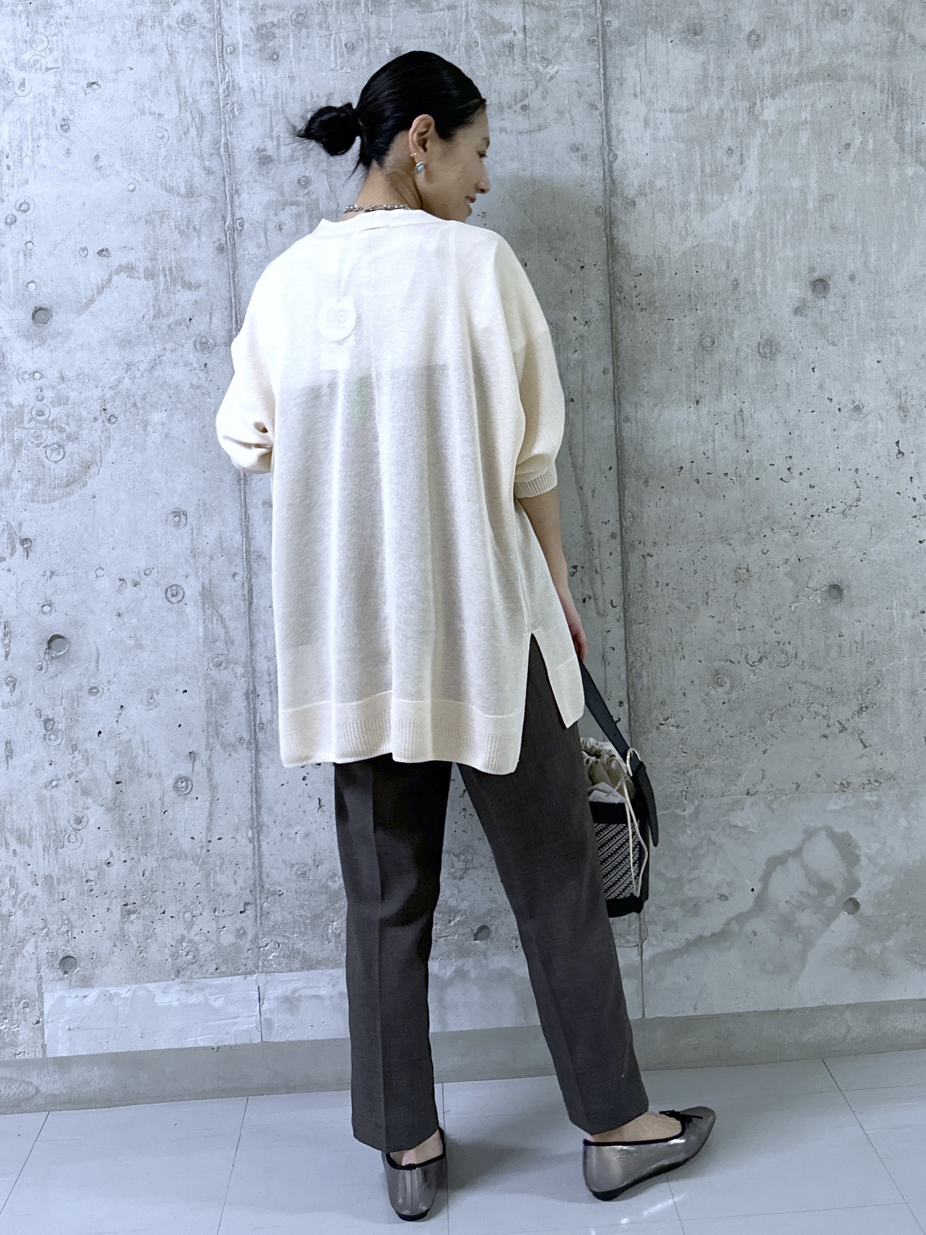 kumiさんの「Dessin｜【セットアップ可/UVカット/洗える】ビスチェドッキングTシャツ」を使ったコーディネート