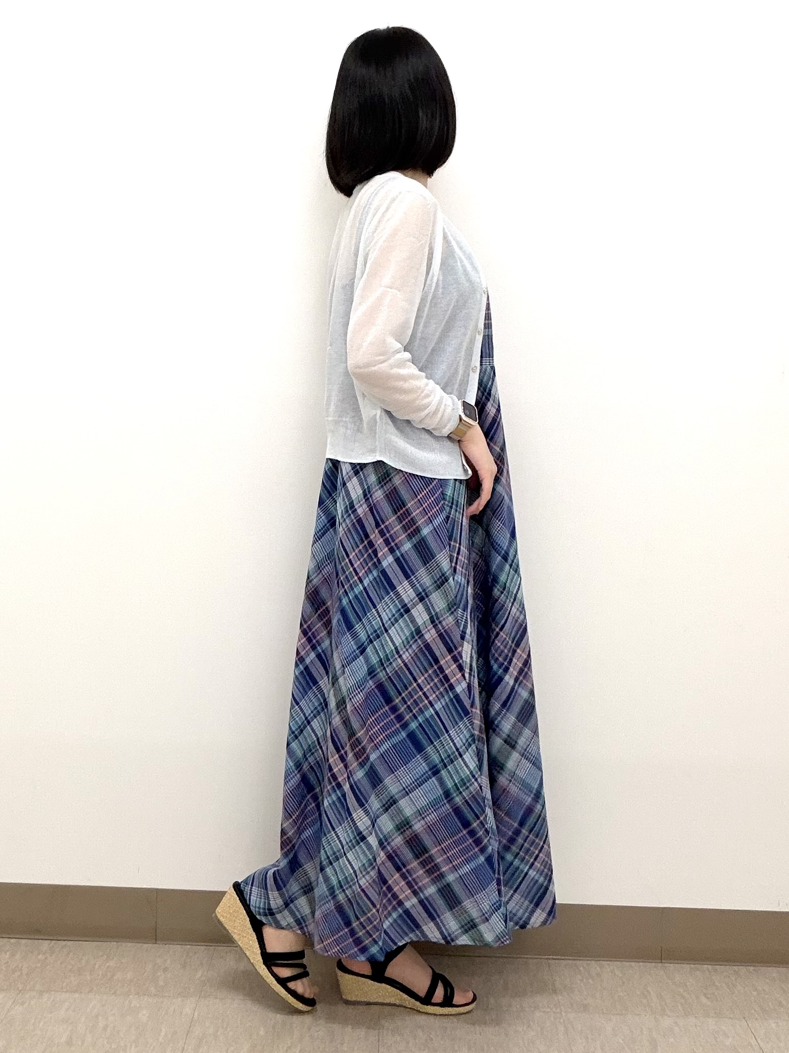 さあやさんの「grove｜高評価！【洗える/名品】大人の透け感、シアーカーディガン」を使ったコーディネート