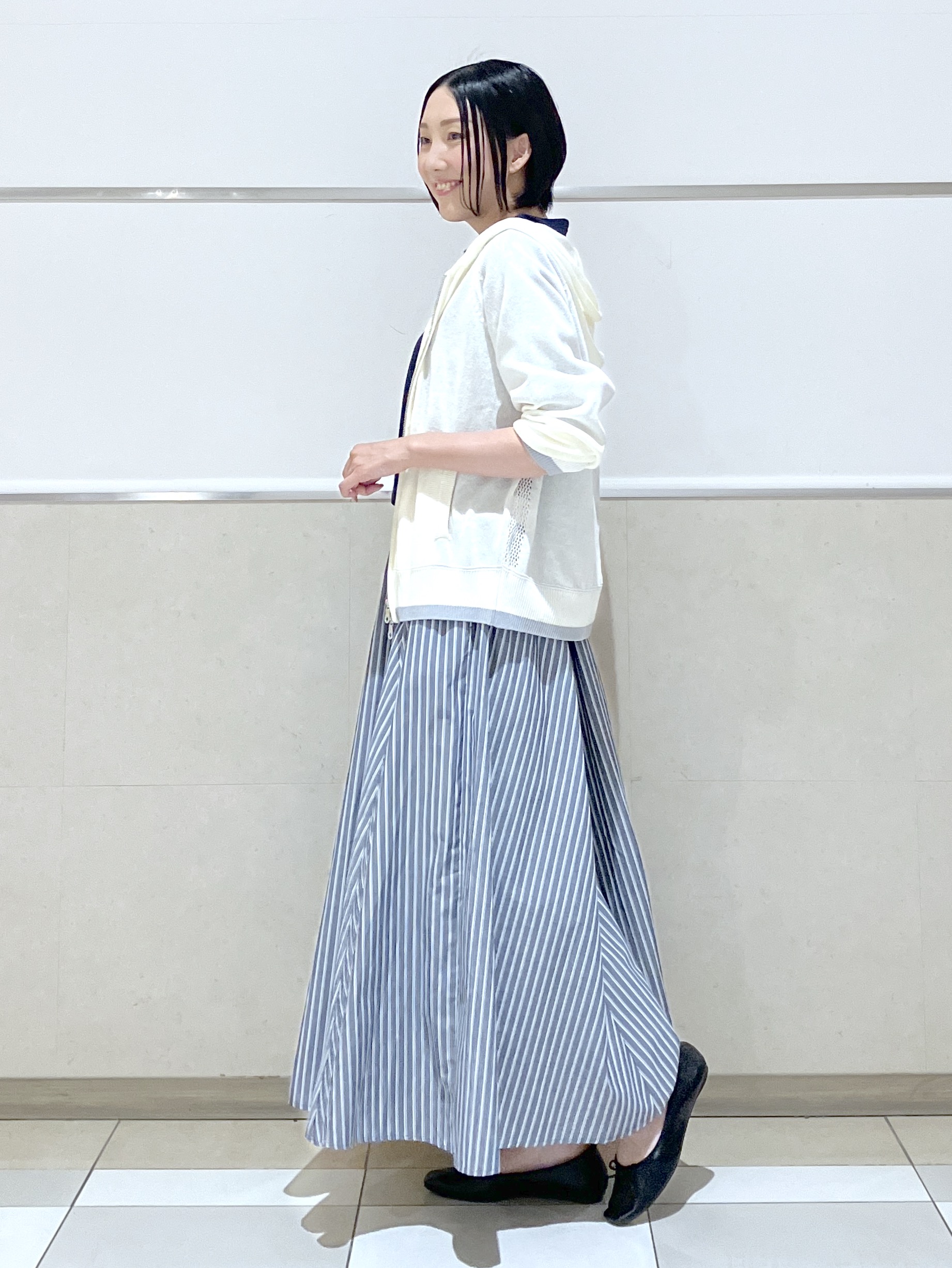 eriko さんの「Dessin｜【360度可愛い】バックヘンリーカットソー5分袖」を使ったコーディネート
