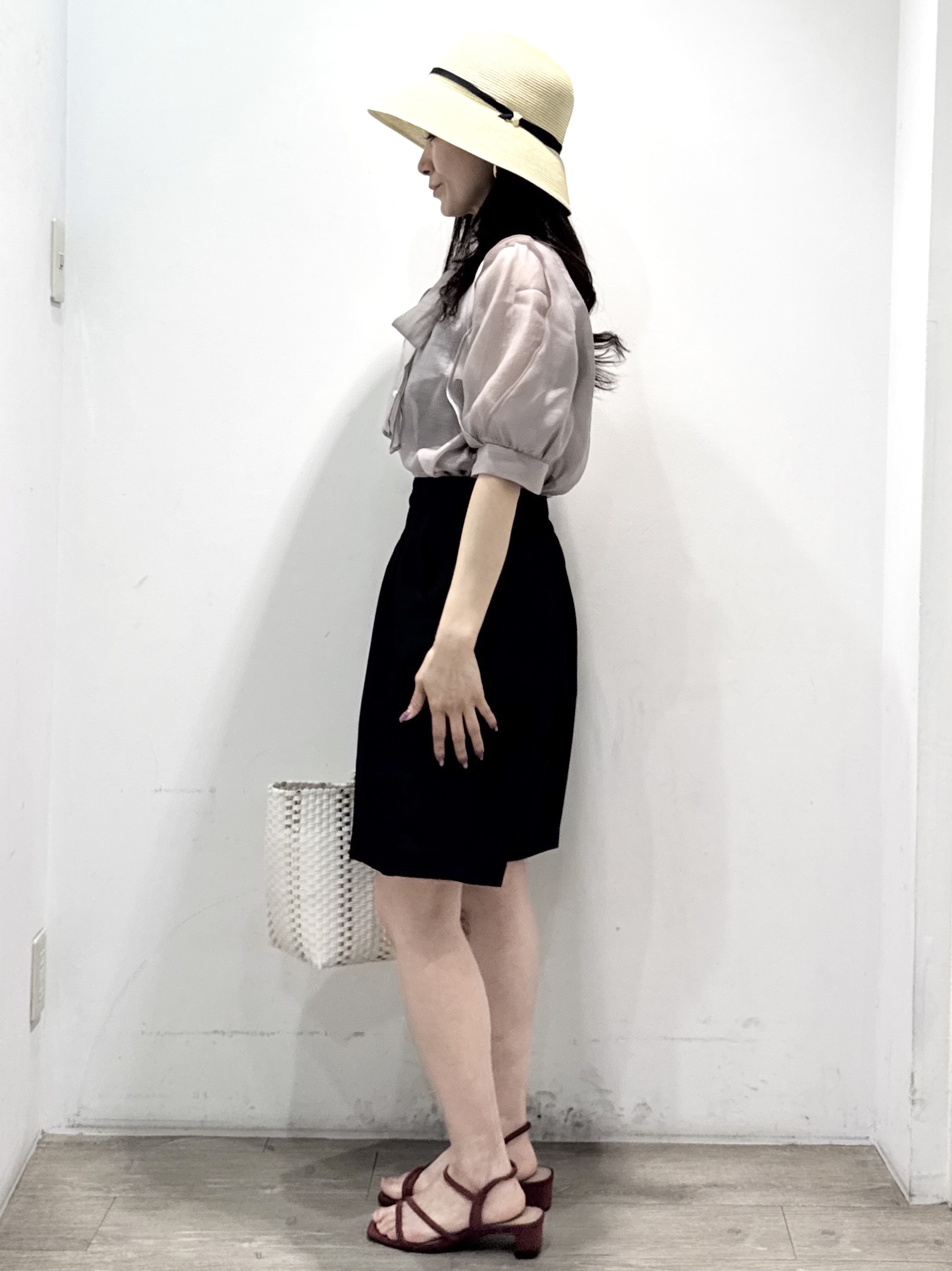yuicciさんの「OPAQUE.CLIP｜【マツコの知らない世界で紹介】オーガンシアーリボンフリルブラウス《洗濯機OK／イージーアイロン》」を使ったコーディネート