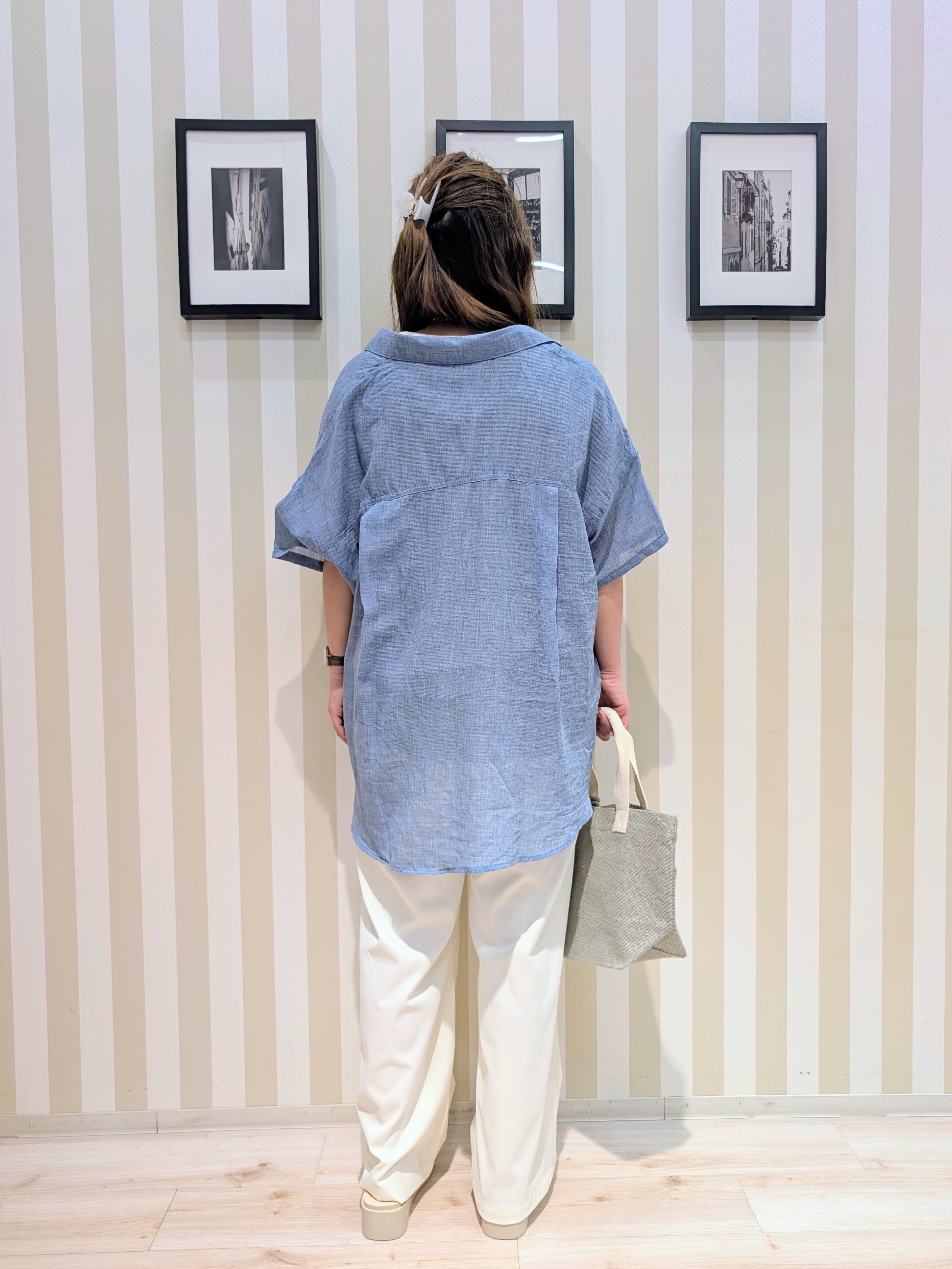 otaさんの「SHOO･LA･RUE｜【洗濯機可】ぽこぽこさらさら アソートTシャツ」を使ったコーディネート