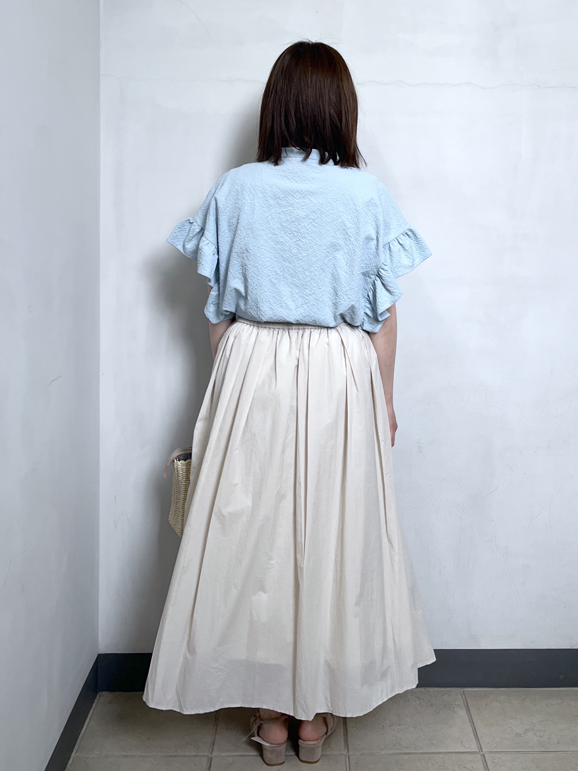 mikiさんの「OPAQUE.CLIP｜【UV】フリルスキッパーブラウス《洗濯機OK》」を使ったコーディネート