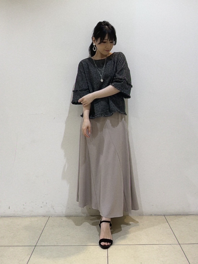 watanabeさんの「UNTITLED｜【セットアップ可/接触冷感/遮熱】リラクシーフレアスカート」を使ったコーディネート