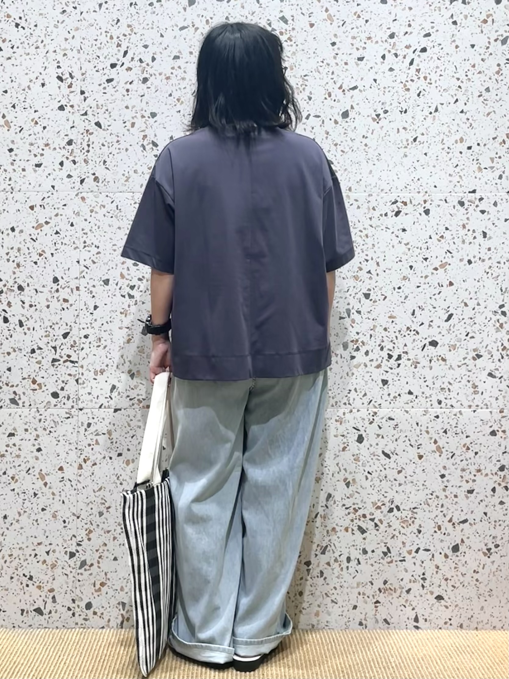 シゲリさんの「OPAQUE.CLIP｜【接触冷感】リラクシーカットソー《洗濯機OK》」を使ったコーディネート