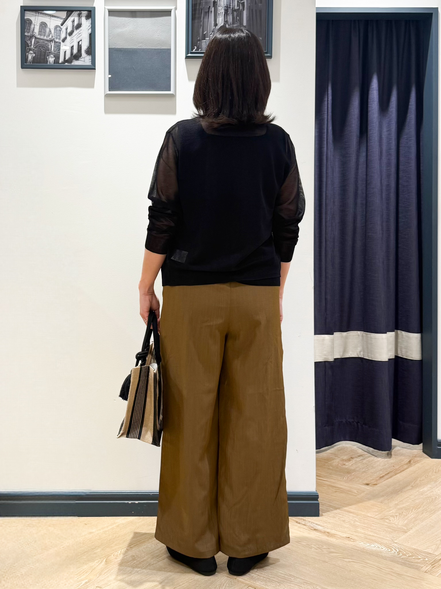 Lilyさんの「grove｜高評価！【洗える/名品】大人の透け感、シアーカーディガン」を使ったコーディネート