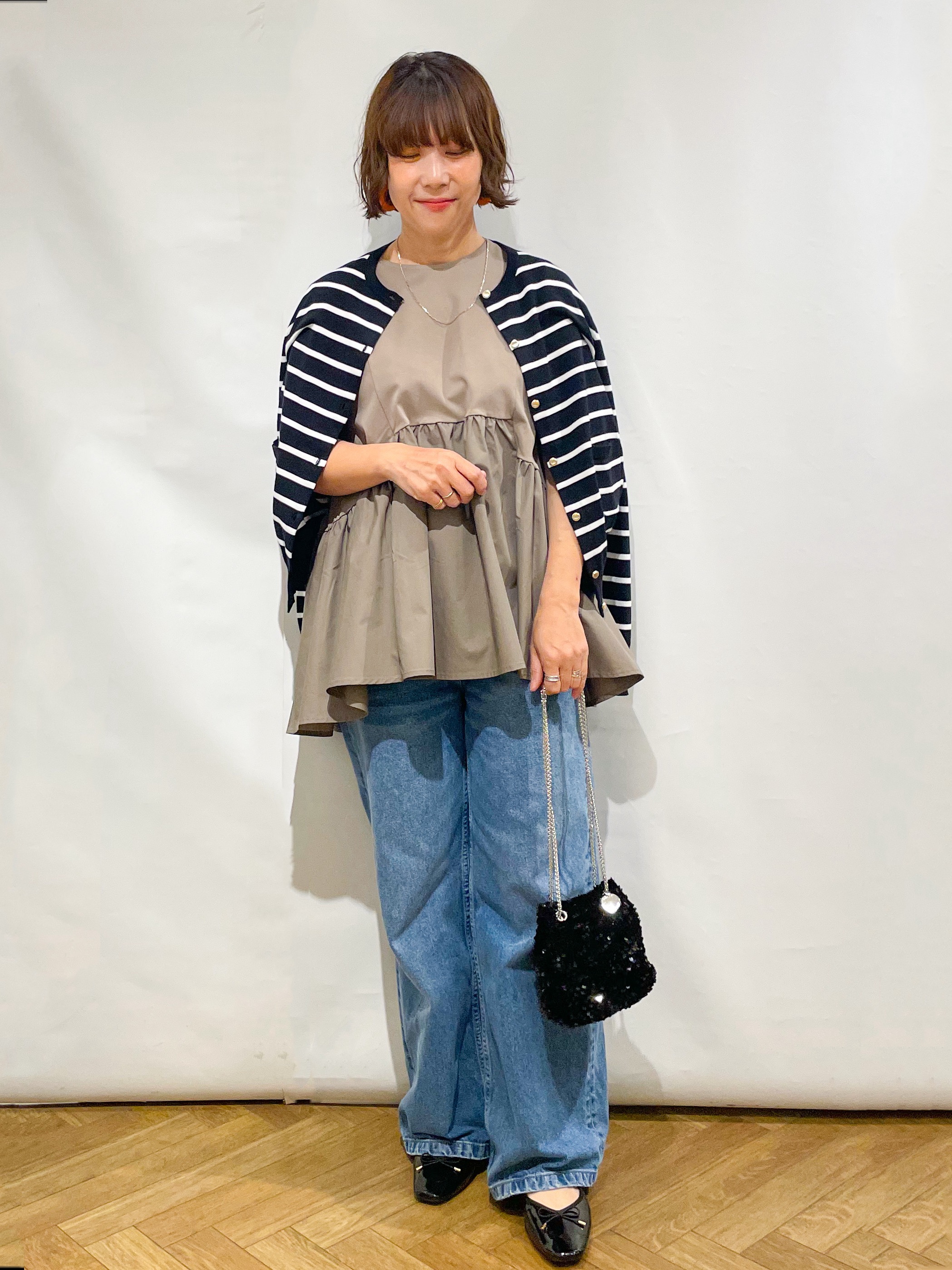 なかさんの「index｜ペプラムドッキングカットソー【洗濯機OK】」を使ったコーディネート