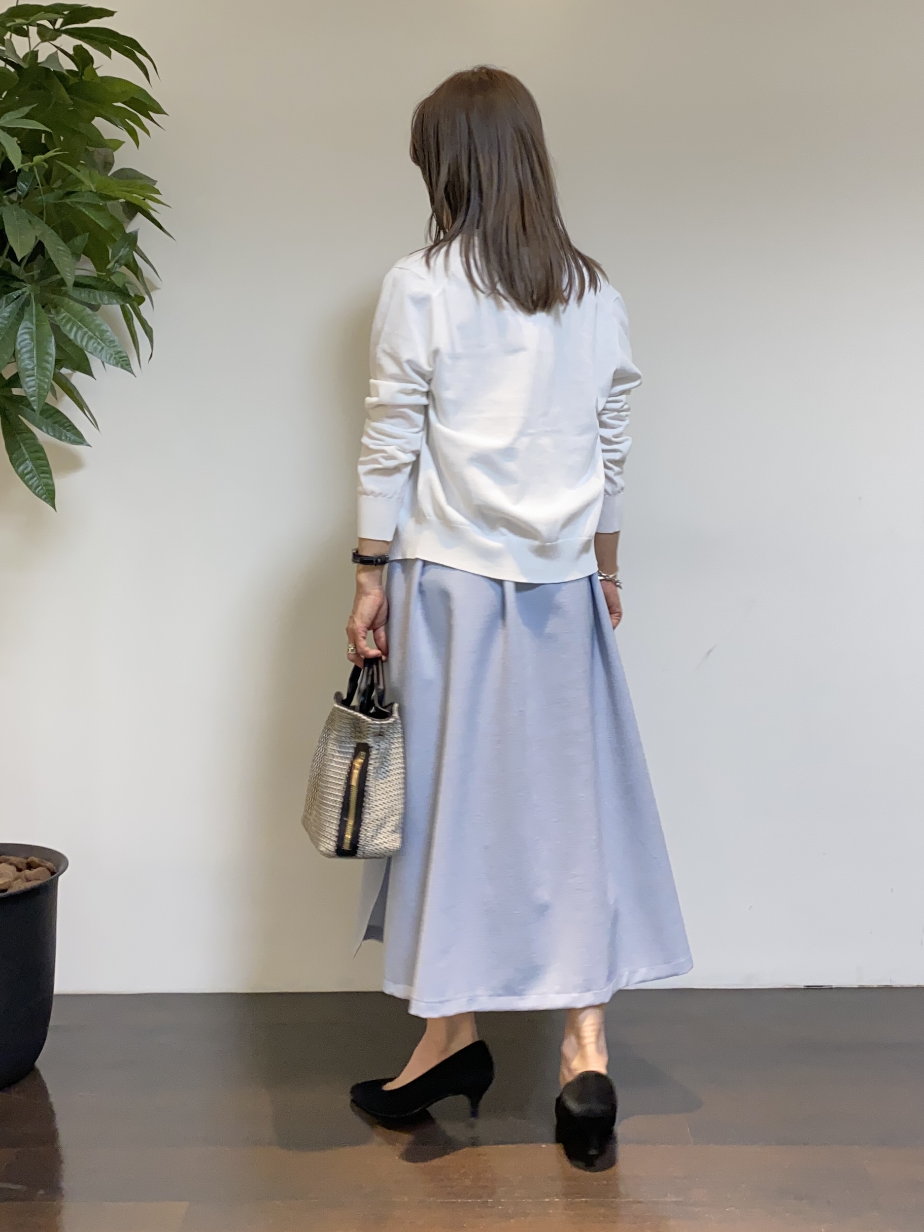 tomoさんの「UNTITLED｜◆【9色展開/アンサンブル可】コットンクルーネックカーディガン」を使ったコーディネート