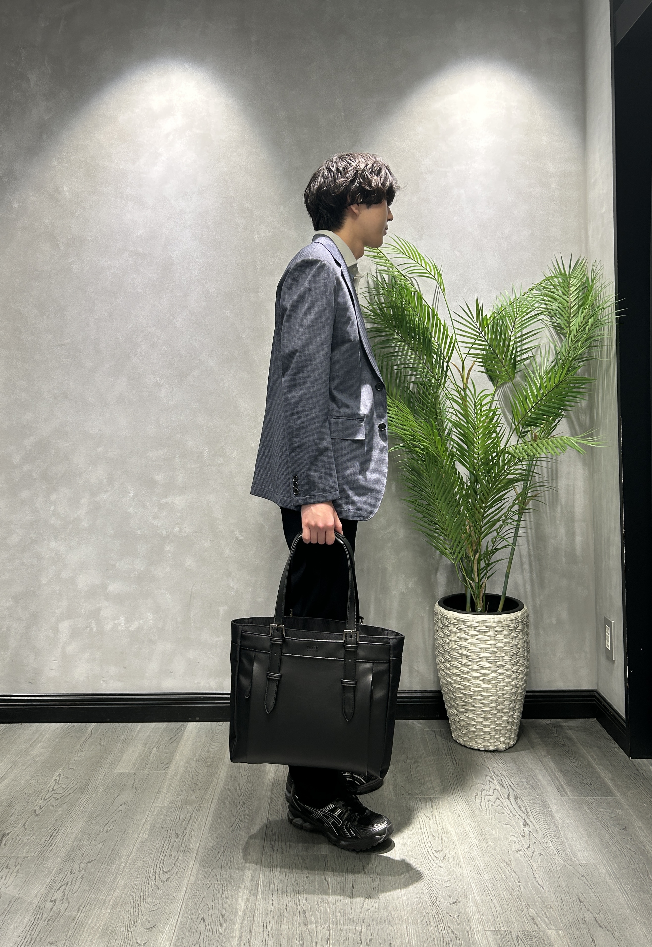 ruiさんの「TAKEO KIKUCHI｜【通気性】ジャージ千鳥柄 ジャケット」を使ったコーディネート