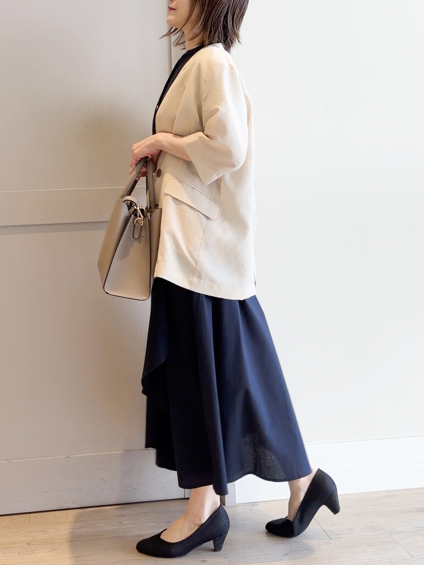 yamakoさんの「grove｜【洗濯機OK/ひんやり】軽く羽織れるハーフスリーブジャケット」を使ったコーディネート