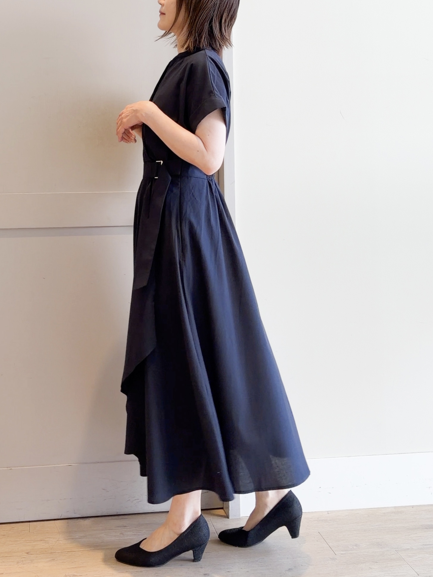 yamakoさんの「grove｜【洗濯機OK/ひんやり】軽く羽織れるハーフスリーブジャケット」を使ったコーディネート