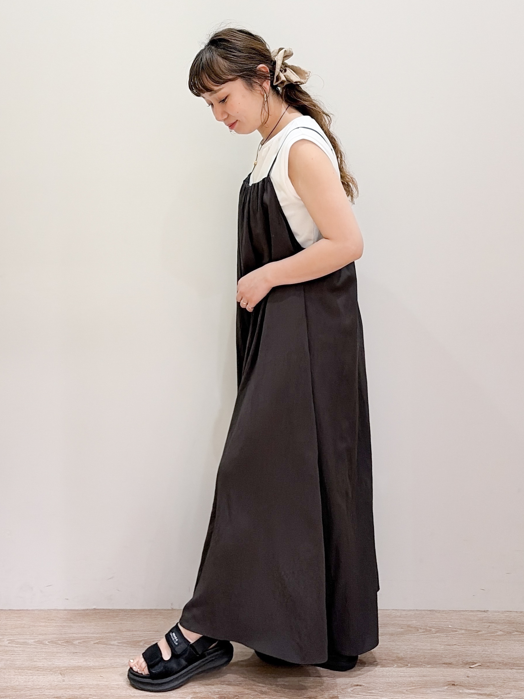 risayanさんの「OPAQUE.CLIP｜マルチボーダーアソート ノースリーブTシャツ【洗濯機OK】」を使ったコーディネート
